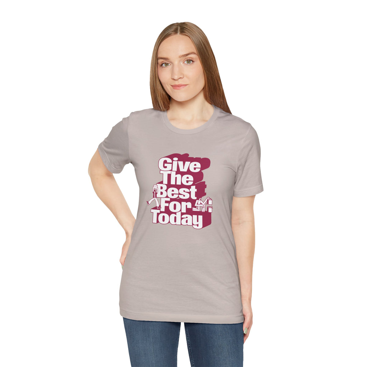 Give The Best For Today Motivational Quote T-Shirt Casual Outfits Wear your mindset with the Give The Best For Today Motivational Quote T-Shirt, featuring an inspiring message for everyday motivation. Shop the Give The Best For Today Motivational Quote T-Shirt, a comfortable, uplifting tee designed to inspire positive action every day. Buy the Give The Best For Today Motivational Quote T-Shirt—a stylish daily reminder to stay focused, optimistic, and ready to do your best.