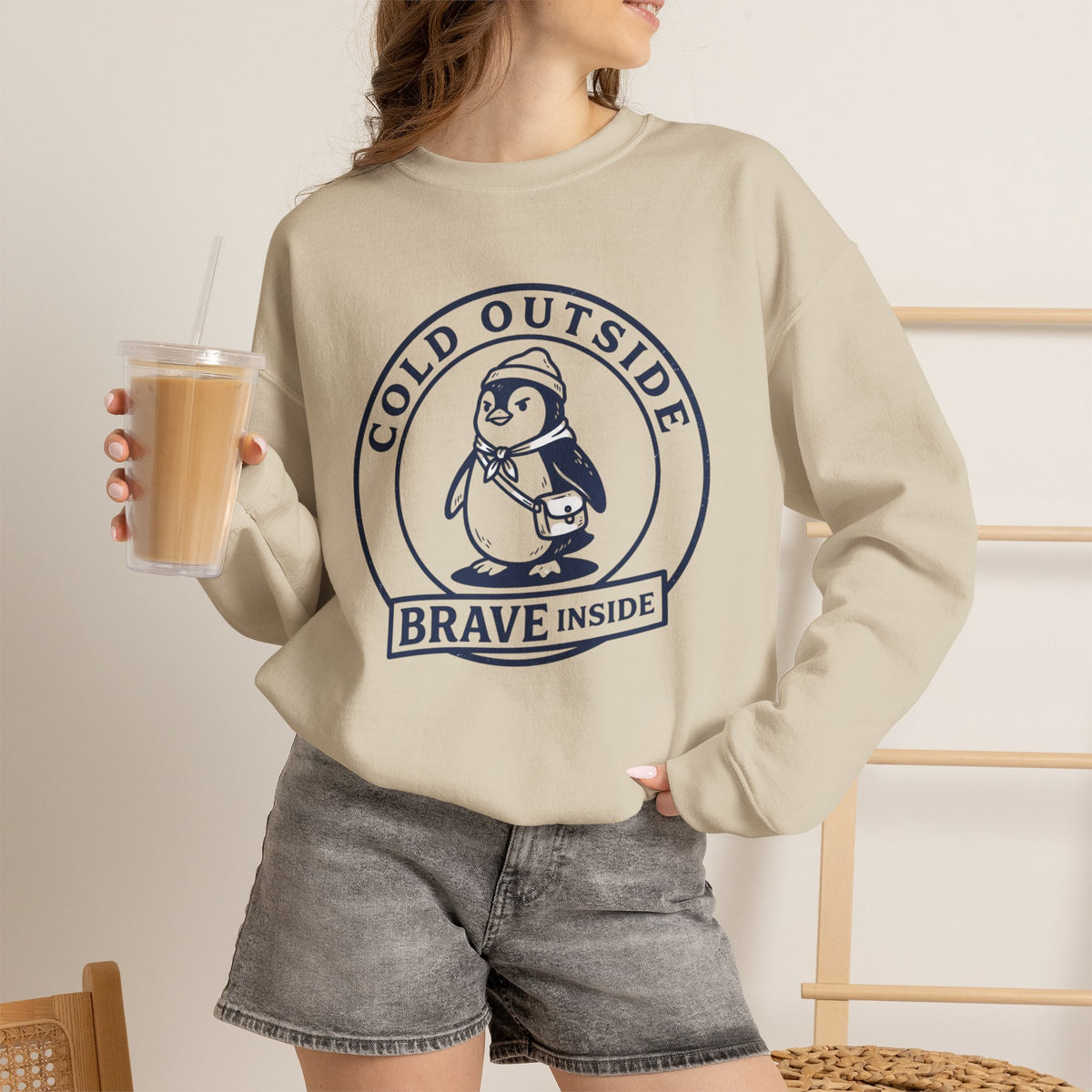 Shop Unique Cold Outside Brave Inside Crewneck Sweatshirt Casual Wear for a cozy, meaningful layer that brings warmth and courage to your wardrobe. Stay cozy and confident in the Cold Outside Brave Inside Crewneck Sweatshirt, a warm everyday layer made for bold winter style. Embrace chilly days with the Cold Outside Brave Inside Crewneck Sweatshirt—soft, comfortable, and designed to inspire confidence.