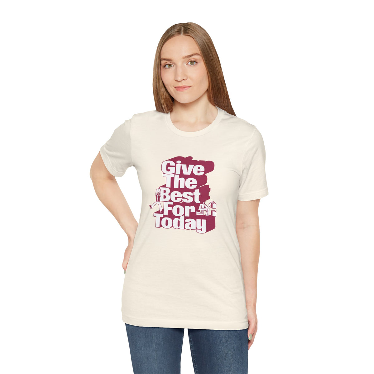 Give The Best For Today Motivational Quote T-Shirt Casual Outfits Wear your mindset with the Give The Best For Today Motivational Quote T-Shirt, featuring an inspiring message for everyday motivation. Shop the Give The Best For Today Motivational Quote T-Shirt, a comfortable, uplifting tee designed to inspire positive action every day. Buy the Give The Best For Today Motivational Quote T-Shirt—a stylish daily reminder to stay focused, optimistic, and ready to do your best.
