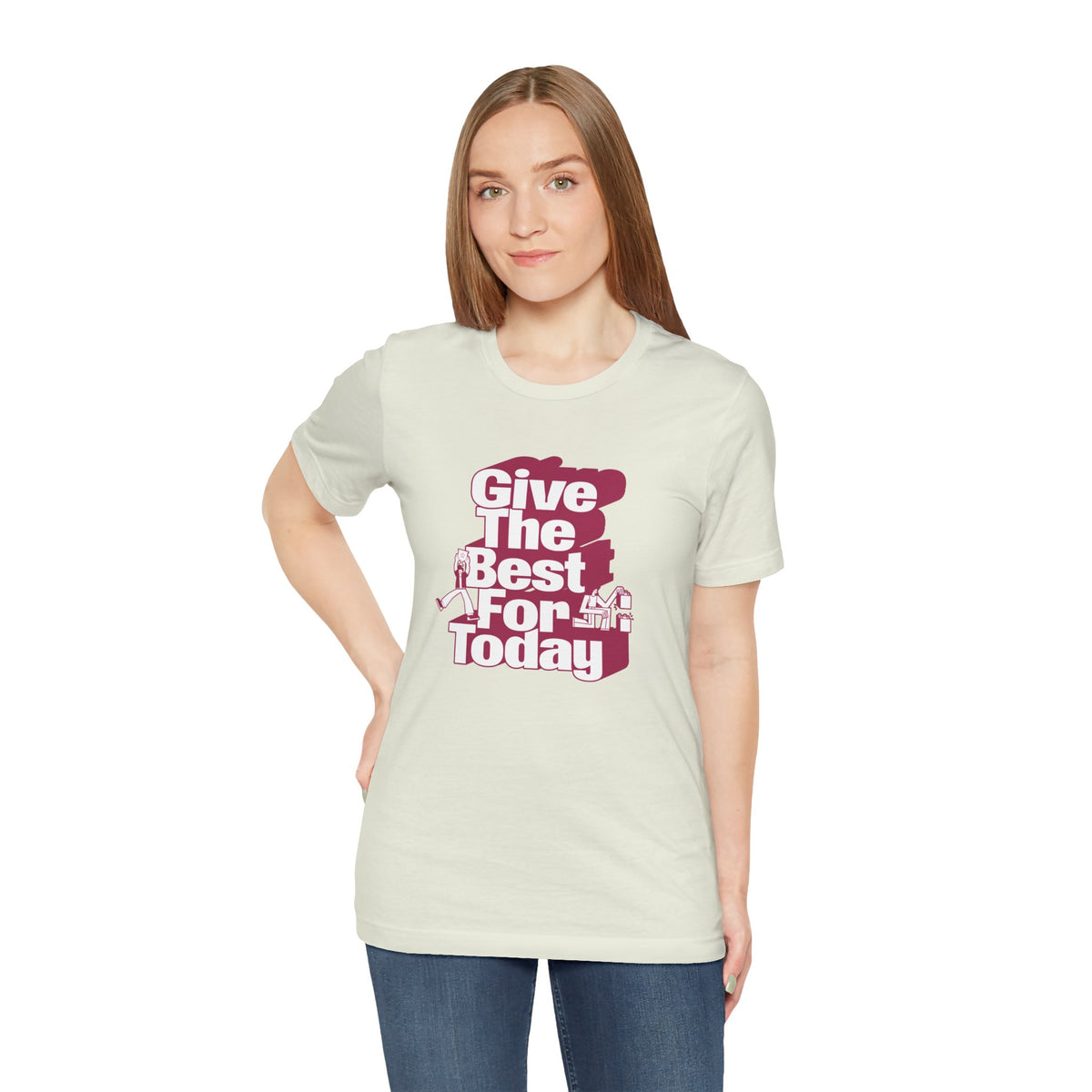 Give The Best For Today Motivational Quote T-Shirt Casual Outfits Wear your mindset with the Give The Best For Today Motivational Quote T-Shirt, featuring an inspiring message for everyday motivation. Shop the Give The Best For Today Motivational Quote T-Shirt, a comfortable, uplifting tee designed to inspire positive action every day. Buy the Give The Best For Today Motivational Quote T-Shirt—a stylish daily reminder to stay focused, optimistic, and ready to do your best.