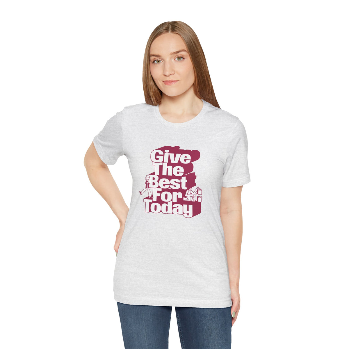 Give The Best For Today Motivational Quote T-Shirt Casual Outfits Wear your mindset with the Give The Best For Today Motivational Quote T-Shirt, featuring an inspiring message for everyday motivation. Shop the Give The Best For Today Motivational Quote T-Shirt, a comfortable, uplifting tee designed to inspire positive action every day. Buy the Give The Best For Today Motivational Quote T-Shirt—a stylish daily reminder to stay focused, optimistic, and ready to do your best.