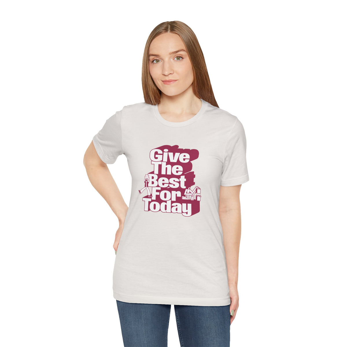 Give The Best For Today Motivational Quote T-Shirt Casual Outfits Wear your mindset with the Give The Best For Today Motivational Quote T-Shirt, featuring an inspiring message for everyday motivation. Shop the Give The Best For Today Motivational Quote T-Shirt, a comfortable, uplifting tee designed to inspire positive action every day. Buy the Give The Best For Today Motivational Quote T-Shirt—a stylish daily reminder to stay focused, optimistic, and ready to do your best.