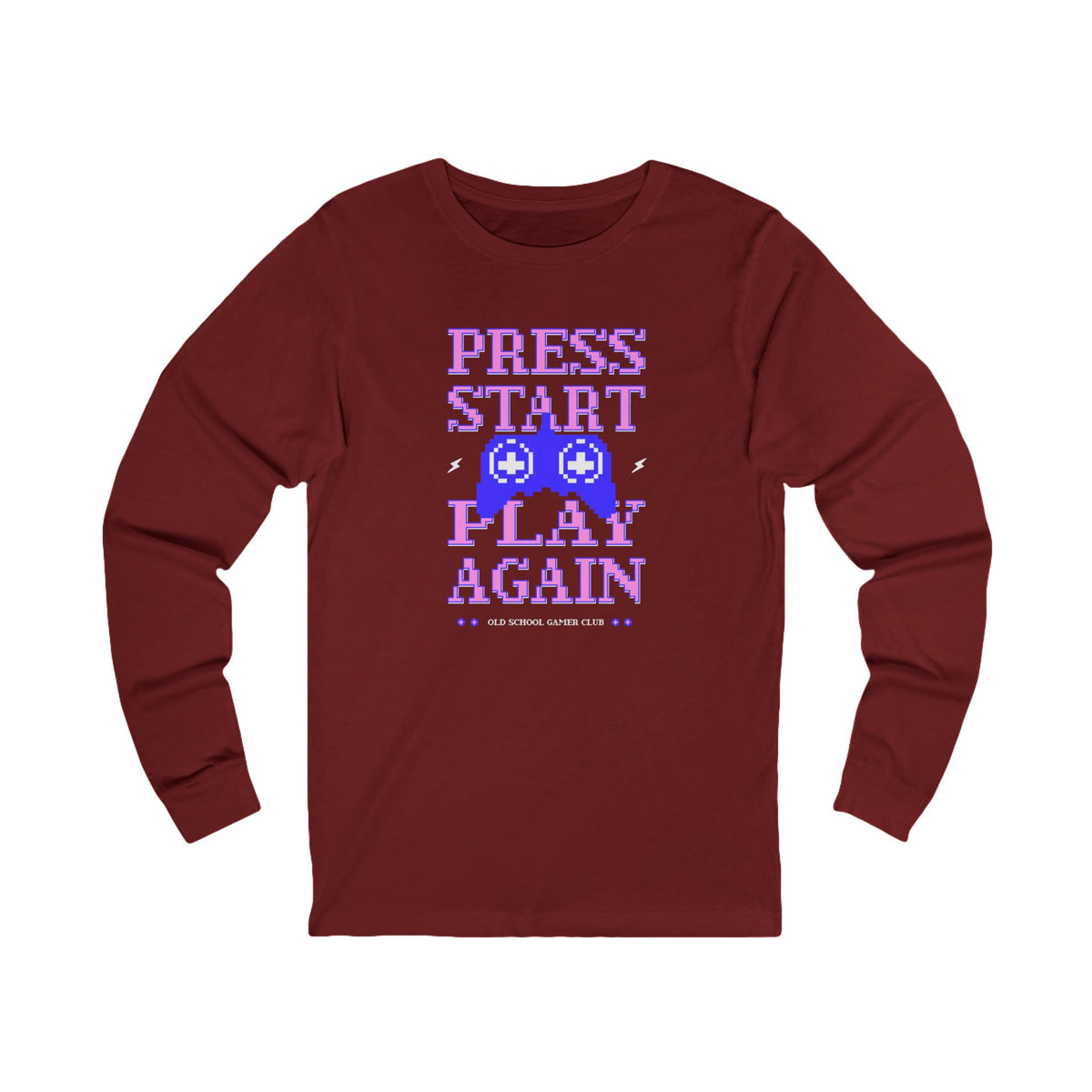 Buy Gaming Press Start Play Again Long Sleeve T-Shirt Casual Wear Level up your casual wardrobe with the Gaming Press Start Play Again Long Sleeve T-Shirt, made for gamers who never quit playing. Show your love of gaming in the Gaming Press Start Play Again Long Sleeve T-Shirt, perfect for game nights and everyday wear. Level up your casual wardrobe with the Gaming Press Start Play Again Long Sleeve T-Shirt, made for gamers who never quit playing.