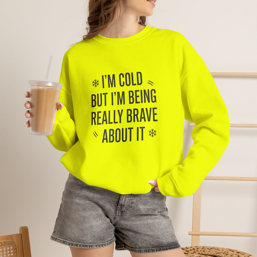 Stay warm and stand tall in a Funny Cold Weather Sweatshirt with Brave Spirit Casual Wear—an ideal layer for chilly adventures and fearless humor. Shop a Funny Cold Weather Sweatshirt with Brave Spirit, made for frosty days, bold laughs, and cozy comfort wherever winter takes you. Buy a Funny Cold Weather Sweatshirt with Brave Spirit that pairs soft warmth with a witty, confident look for cold-day style.