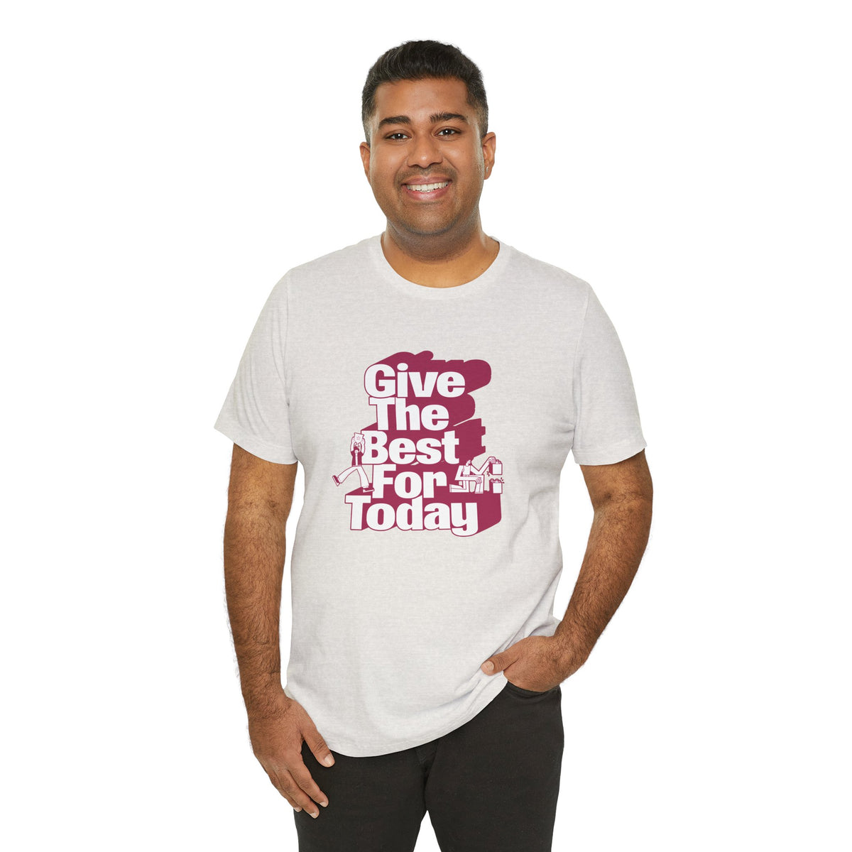 Give The Best For Today Motivational Quote T-Shirt Casual Outfits Wear your mindset with the Give The Best For Today Motivational Quote T-Shirt, featuring an inspiring message for everyday motivation. Shop the Give The Best For Today Motivational Quote T-Shirt, a comfortable, uplifting tee designed to inspire positive action every day. Buy the Give The Best For Today Motivational Quote T-Shirt—a stylish daily reminder to stay focused, optimistic, and ready to do your best.