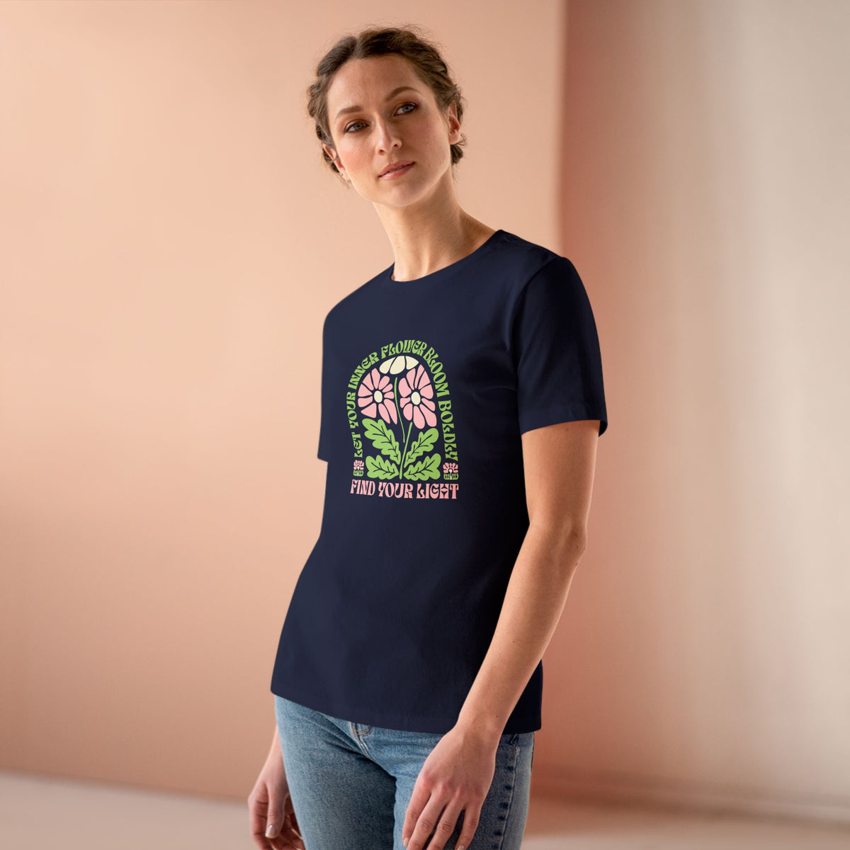 Let Your Inner Flower Bloom Boldly Groovy Women's Relaxed T-Shirt Let Your Inner Flower Bloom Boldly Groovy Women's T-Shirt brings retro floral flair and comfy style to your everyday wardrobe. Express your free spirit in the Let Your Inner Flower Bloom Boldly Groovy Women's T-Shirt, a vibrant retro tee made for standout style. Shop the Let Your Inner Flower Bloom Boldly Groovy Women's T-Shirt for a playful vintage-inspired look full of color, confidence, and charm.