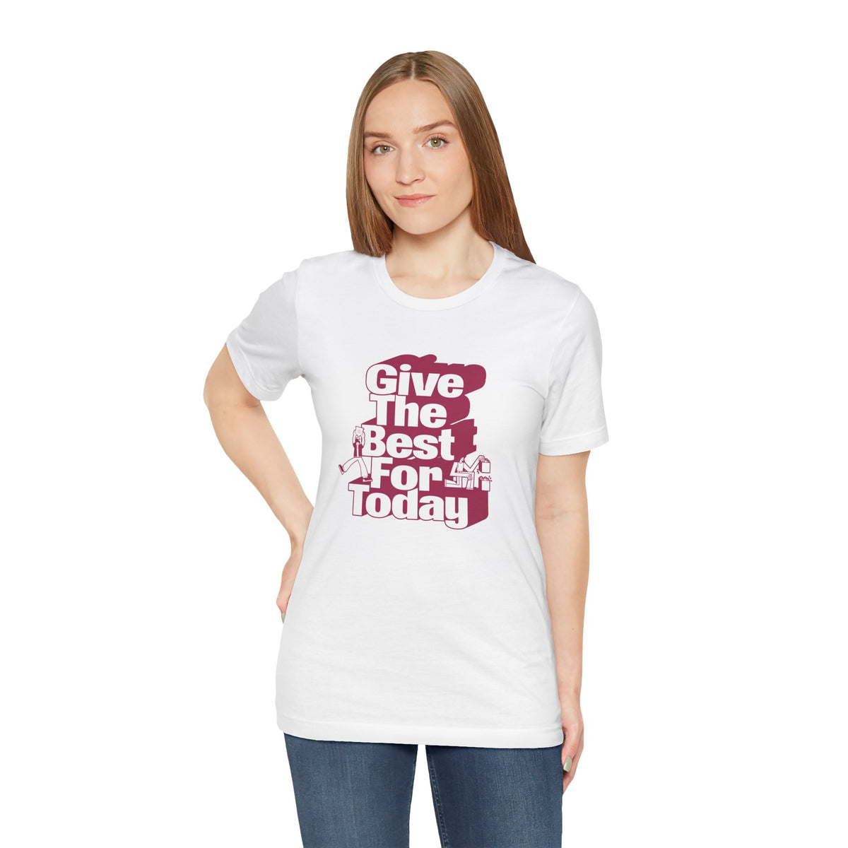 Give The Best For Today Motivational Quote T-Shirt Casual Outfits Wear your mindset with the Give The Best For Today Motivational Quote T-Shirt, featuring an inspiring message for everyday motivation. Shop the Give The Best For Today Motivational Quote T-Shirt, a comfortable, uplifting tee designed to inspire positive action every day. Buy the Give The Best For Today Motivational Quote T-Shirt—a stylish daily reminder to stay focused, optimistic, and ready to do your best.