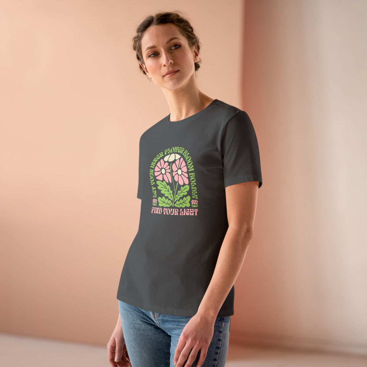 Let Your Inner Flower Bloom Boldly Groovy Women's Relaxed T-Shirt Let Your Inner Flower Bloom Boldly Groovy Women's T-Shirt brings retro floral flair and comfy style to your everyday wardrobe. Express your free spirit in the Let Your Inner Flower Bloom Boldly Groovy Women's T-Shirt, a vibrant retro tee made for standout style. Shop the Let Your Inner Flower Bloom Boldly Groovy Women's T-Shirt for a playful vintage-inspired look full of color, confidence, and charm.