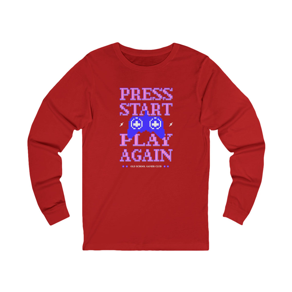 Buy Gaming Press Start Play Again Long Sleeve T-Shirt Casual Wear Level up your casual wardrobe with the Gaming Press Start Play Again Long Sleeve T-Shirt, made for gamers who never quit playing. Show your love of gaming in the Gaming Press Start Play Again Long Sleeve T-Shirt, perfect for game nights and everyday wear. Level up your casual wardrobe with the Gaming Press Start Play Again Long Sleeve T-Shirt, made for gamers who never quit playing.