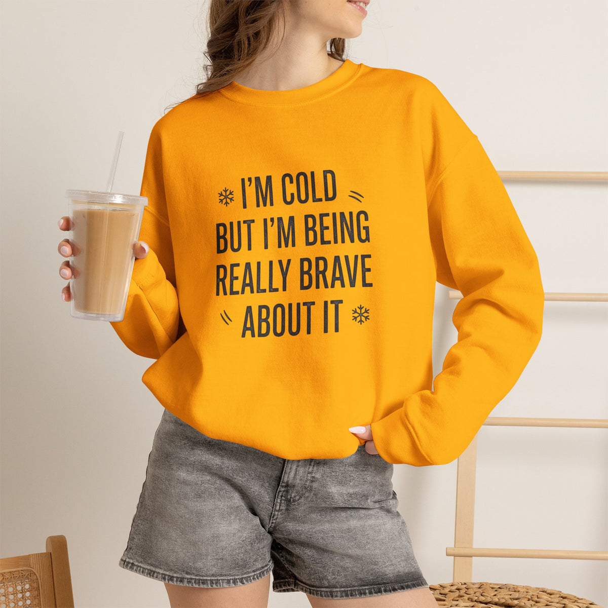 Stay warm and stand tall in a Funny Cold Weather Sweatshirt with Brave Spirit Casual Wear—an ideal layer for chilly adventures and fearless humor. Shop a Funny Cold Weather Sweatshirt with Brave Spirit, made for frosty days, bold laughs, and cozy comfort wherever winter takes you. Buy a Funny Cold Weather Sweatshirt with Brave Spirit that pairs soft warmth with a witty, confident look for cold-day style.