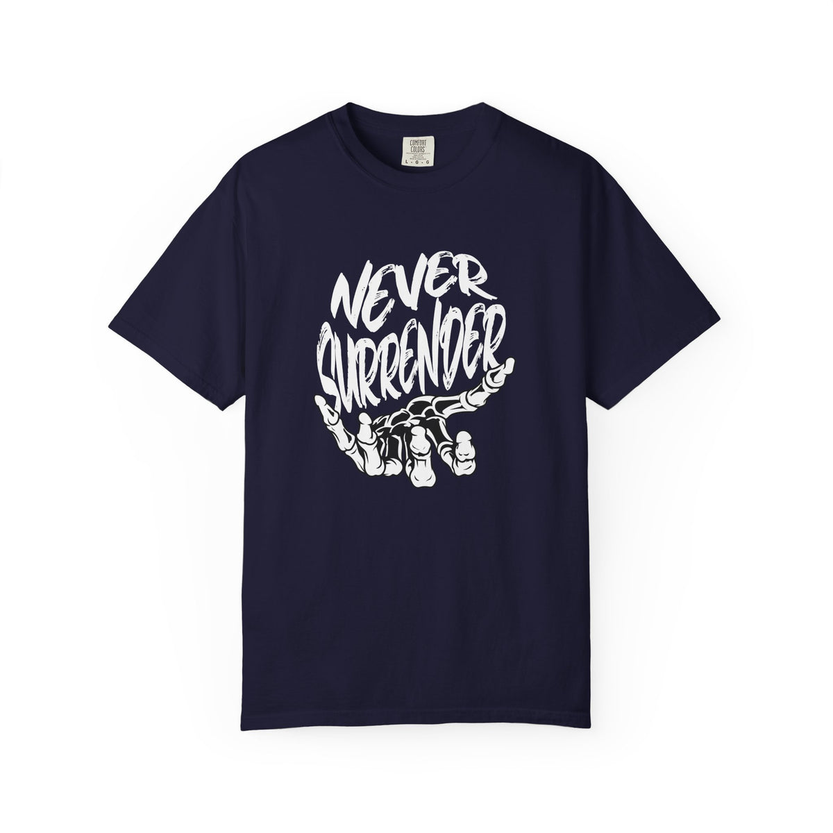 Make a statement in the Never Surrender Motivational Skull Graphic T-Shirt Casual Wear, designed for determined minds and fearless everyday style. Shop the Never Surrender Motivational Skull Graphic T-Shirt for a bold, resilient look that inspires confidence wherever you go. Buy the Never Surrender Motivational Skull Graphic T-Shirt, a powerful graphic tee for rebels, fighters, and dream chasers.