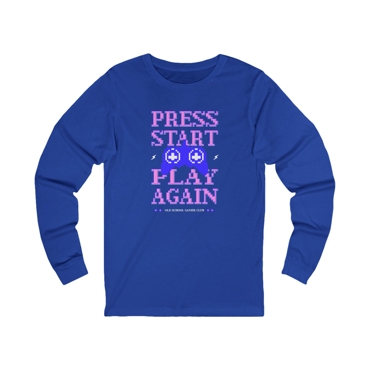 Buy Gaming Press Start Play Again Long Sleeve T-Shirt Casual Wear Level up your casual wardrobe with the Gaming Press Start Play Again Long Sleeve T-Shirt, made for gamers who never quit playing. Show your love of gaming in the Gaming Press Start Play Again Long Sleeve T-Shirt, perfect for game nights and everyday wear. Level up your casual wardrobe with the Gaming Press Start Play Again Long Sleeve T-Shirt, made for gamers who never quit playing.