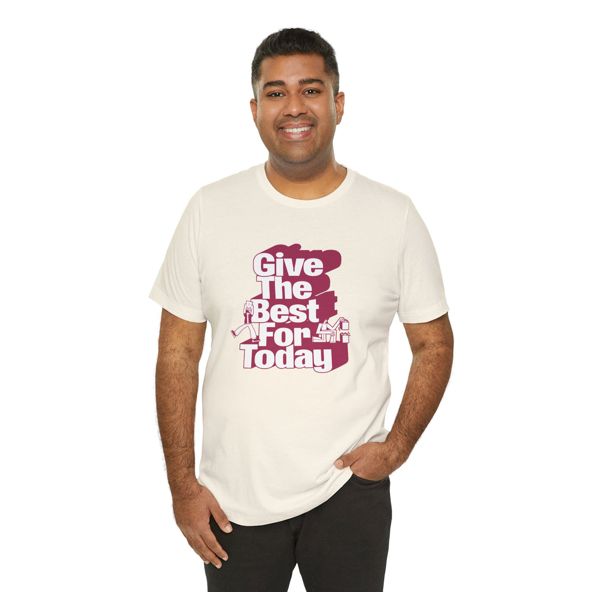 Give The Best For Today Motivational Quote T-Shirt Casual Outfits Wear your mindset with the Give The Best For Today Motivational Quote T-Shirt, featuring an inspiring message for everyday motivation. Shop the Give The Best For Today Motivational Quote T-Shirt, a comfortable, uplifting tee designed to inspire positive action every day. Buy the Give The Best For Today Motivational Quote T-Shirt—a stylish daily reminder to stay focused, optimistic, and ready to do your best.