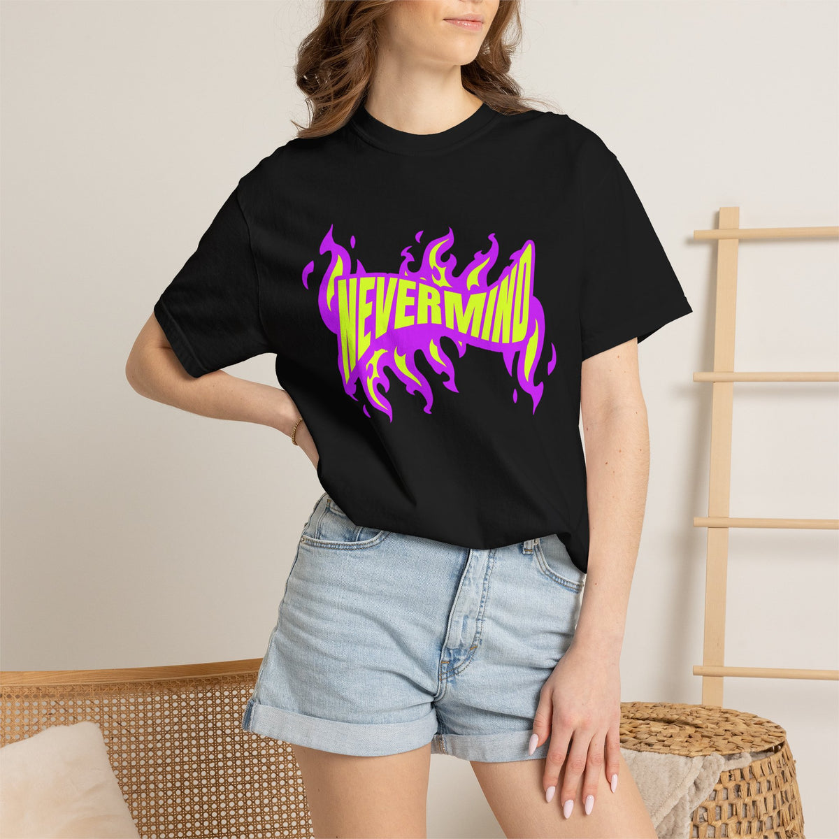 Never Mind Flames Typography Lettering T-Shirt Casual Wear Shop the Never Mind Flames Typography Lettering T-Shirt Casual Wear, featuring bold flame-inspired graphics and an easy everyday fit. Elevate your look with the Never Mind Flames Typography Lettering T-Shirt Casual Wear, a bold graphic tee for standout street style. Never Mind Flames Typography Lettering T-Shirt Casual Wear, blending fiery graphics with relaxed comfort for casual outfits and everyday streetwear.
