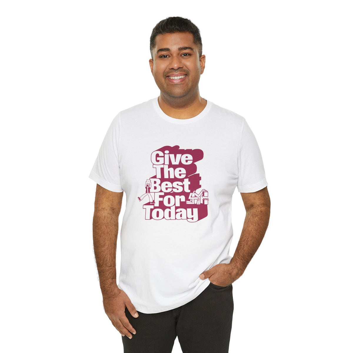 Give The Best For Today Motivational Quote T-Shirt Casual Outfits Wear your mindset with the Give The Best For Today Motivational Quote T-Shirt, featuring an inspiring message for everyday motivation. Shop the Give The Best For Today Motivational Quote T-Shirt, a comfortable, uplifting tee designed to inspire positive action every day. Buy the Give The Best For Today Motivational Quote T-Shirt—a stylish daily reminder to stay focused, optimistic, and ready to do your best.