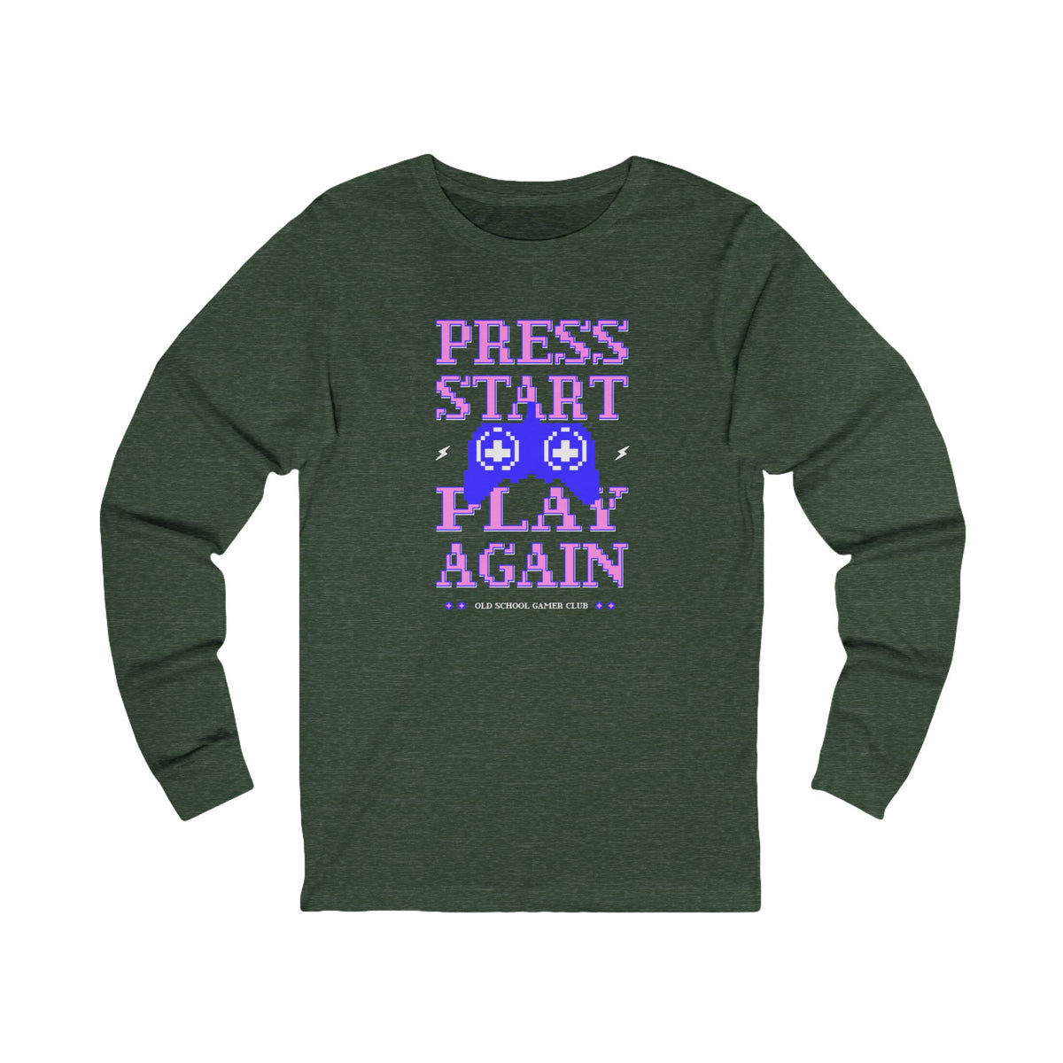 Buy Gaming Press Start Play Again Long Sleeve T-Shirt Casual Wear Level up your casual wardrobe with the Gaming Press Start Play Again Long Sleeve T-Shirt, made for gamers who never quit playing. Show your love of gaming in the Gaming Press Start Play Again Long Sleeve T-Shirt, perfect for game nights and everyday wear. Level up your casual wardrobe with the Gaming Press Start Play Again Long Sleeve T-Shirt, made for gamers who never quit playing.