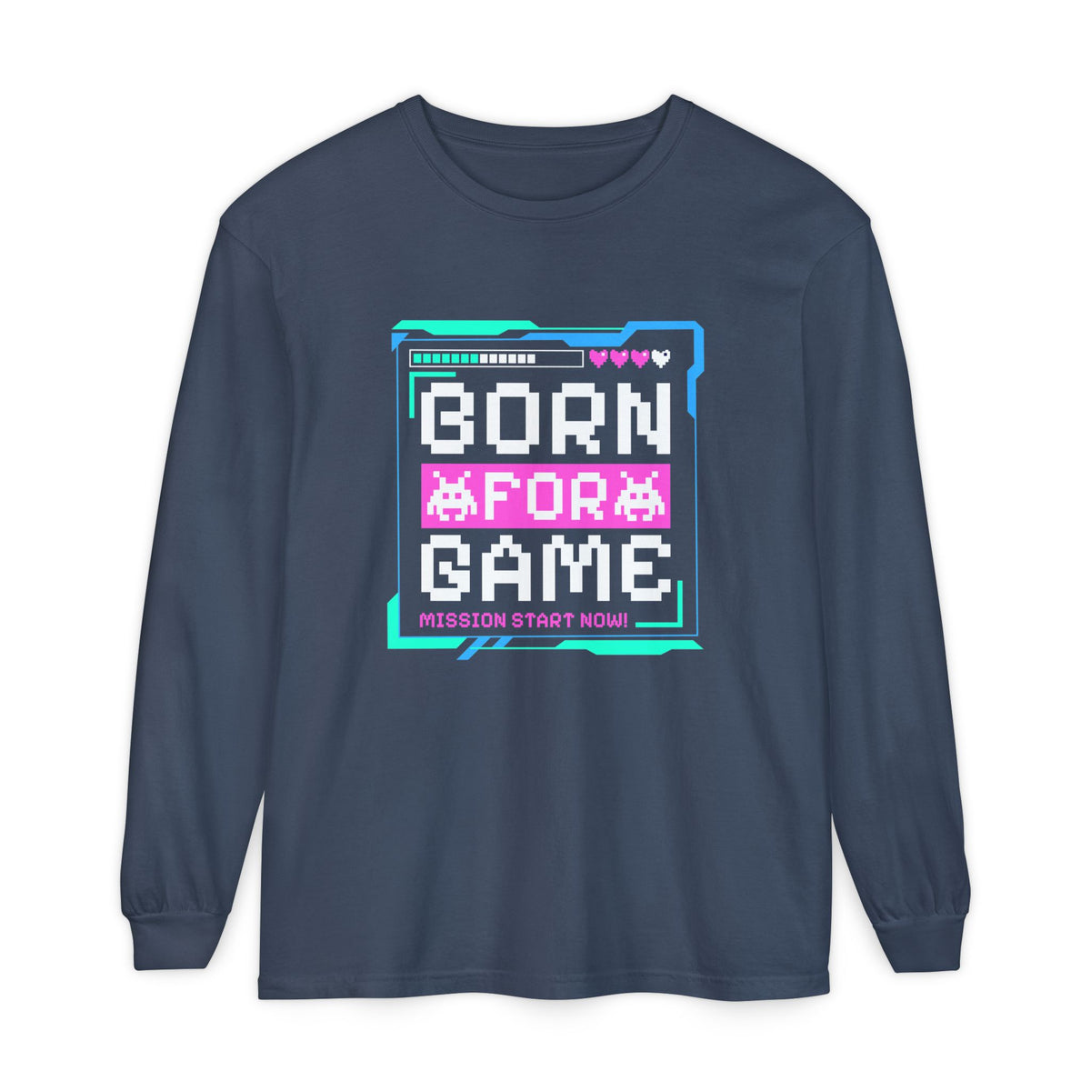 Shop Retro Typography Born For Game Long Sleeve T-Shirt Casual Wear, a bold throwback style made for gamers, casual wear, and everyday comfort. Level up your wardrobe with the Retro Typography Born For Game Long Sleeve T-Shirt, featuring vintage-inspired gamer style and all-day comfort. Buy Retro Typography Born For Game Long Sleeve T-Shirt—a standout vintage gaming look for relaxed outfits, gifts, and daily wear.