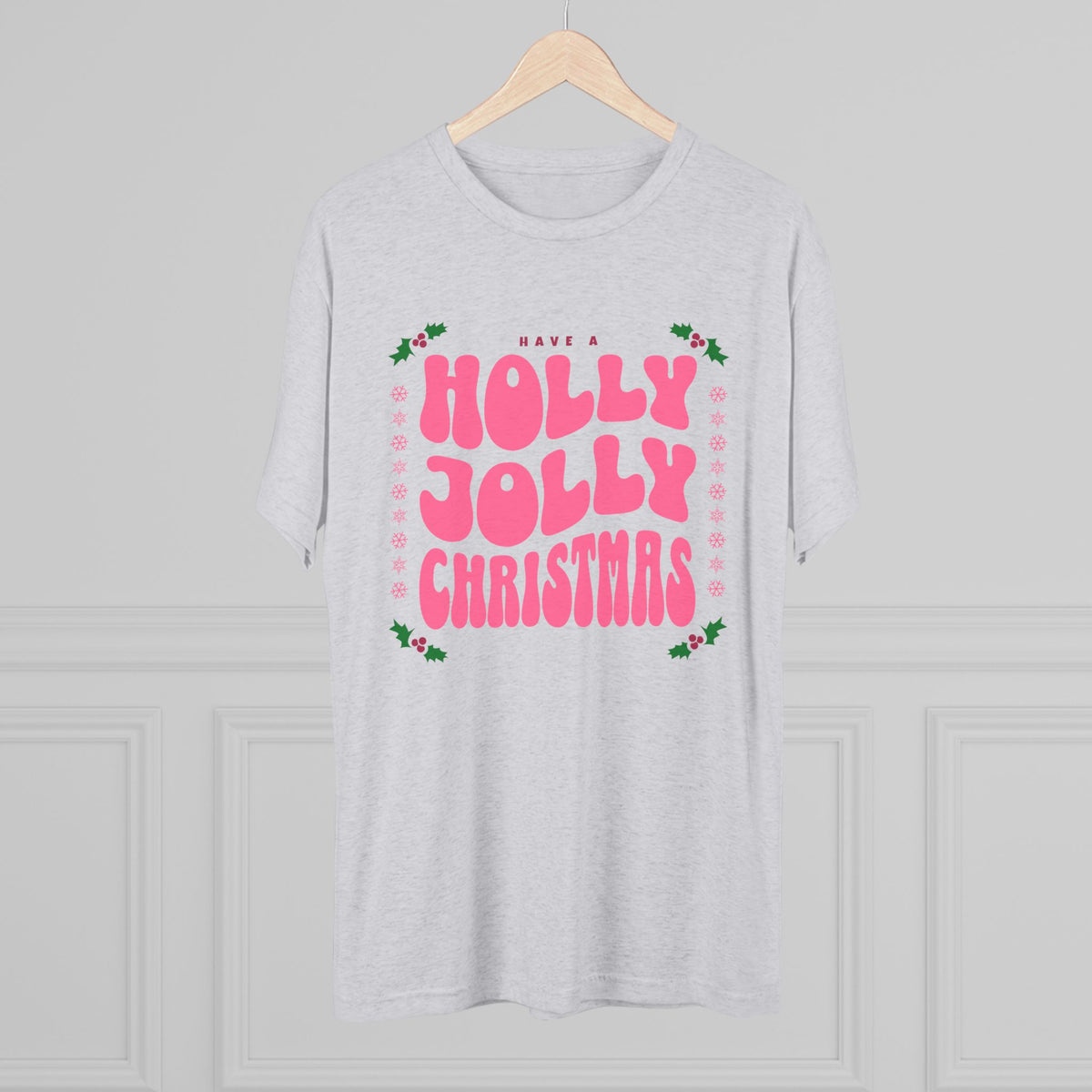Holly Jolly Christmas Unisex Tri-Blend Crew Tee Festive Wear Celebrate in the Holly Jolly Christmas Unisex Tri-Blend Crew Tee Festive Wear—a soft, stylish holiday tee for parties, gifting, and cozy moments. Bring festive cheer to your wardrobe with the Holly Jolly Christmas Unisex Tri-Blend Crew Tee Festive Wear. Enjoy comfort all season long. Shop the Holly Jolly Christmas Unisex Tri-Blend Crew Tee Festive Wear, with a soft feel and cheerful holiday style for every celebration.