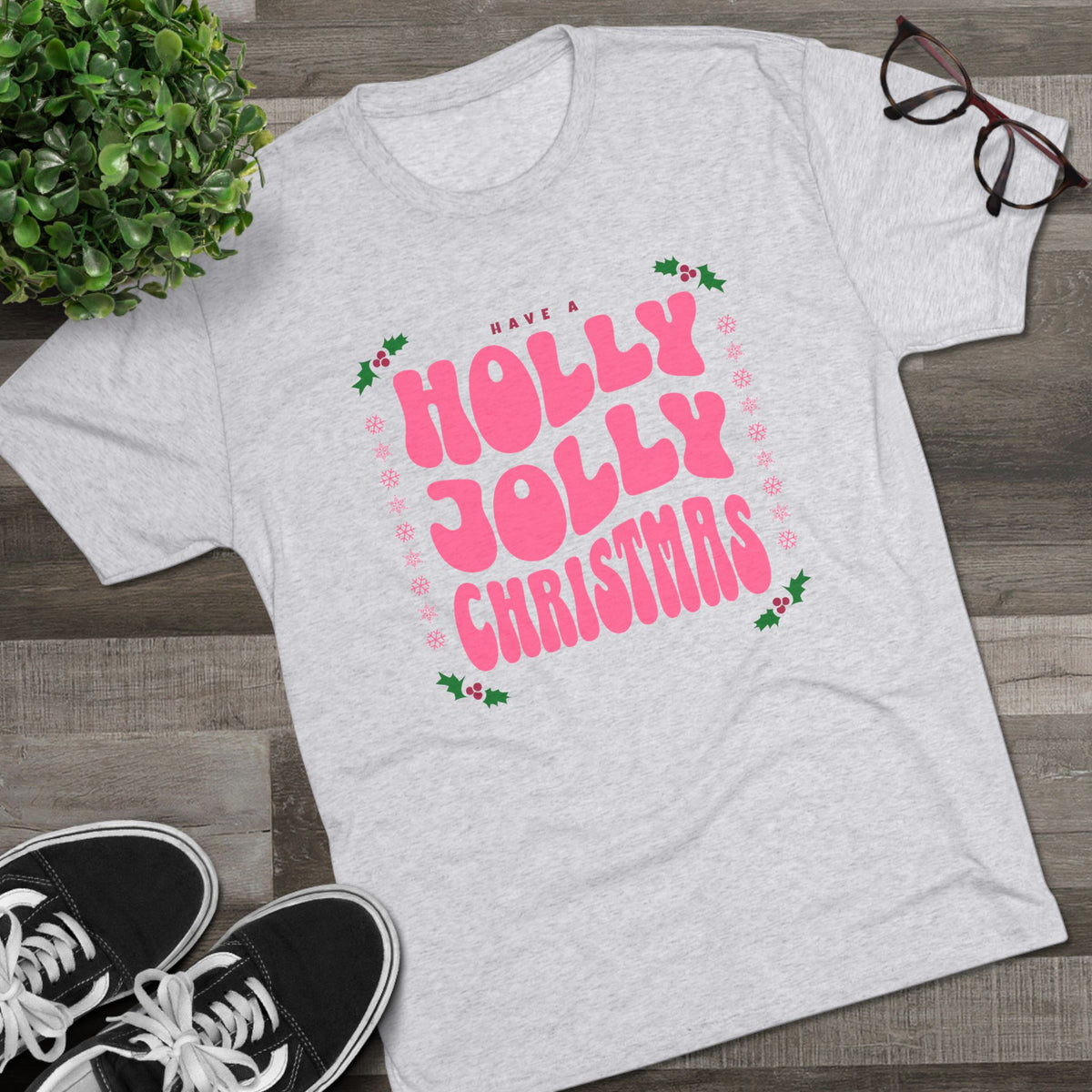 Holly Jolly Christmas Unisex Tri-Blend Crew Tee Festive Wear Celebrate in the Holly Jolly Christmas Unisex Tri-Blend Crew Tee Festive Wear—a soft, stylish holiday tee for parties, gifting, and cozy moments. Bring festive cheer to your wardrobe with the Holly Jolly Christmas Unisex Tri-Blend Crew Tee Festive Wear. Enjoy comfort all season long. Shop the Holly Jolly Christmas Unisex Tri-Blend Crew Tee Festive Wear, with a soft feel and cheerful holiday style for every celebration.
