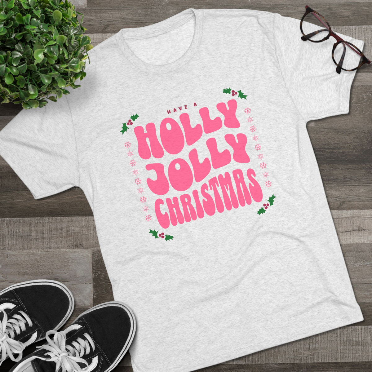 Holly Jolly Christmas Unisex Tri-Blend Crew Tee Festive Wear Celebrate in the Holly Jolly Christmas Unisex Tri-Blend Crew Tee Festive Wear—a soft, stylish holiday tee for parties, gifting, and cozy moments. Bring festive cheer to your wardrobe with the Holly Jolly Christmas Unisex Tri-Blend Crew Tee Festive Wear. Enjoy comfort all season long. Shop the Holly Jolly Christmas Unisex Tri-Blend Crew Tee Festive Wear, with a soft feel and cheerful holiday style for every celebration.