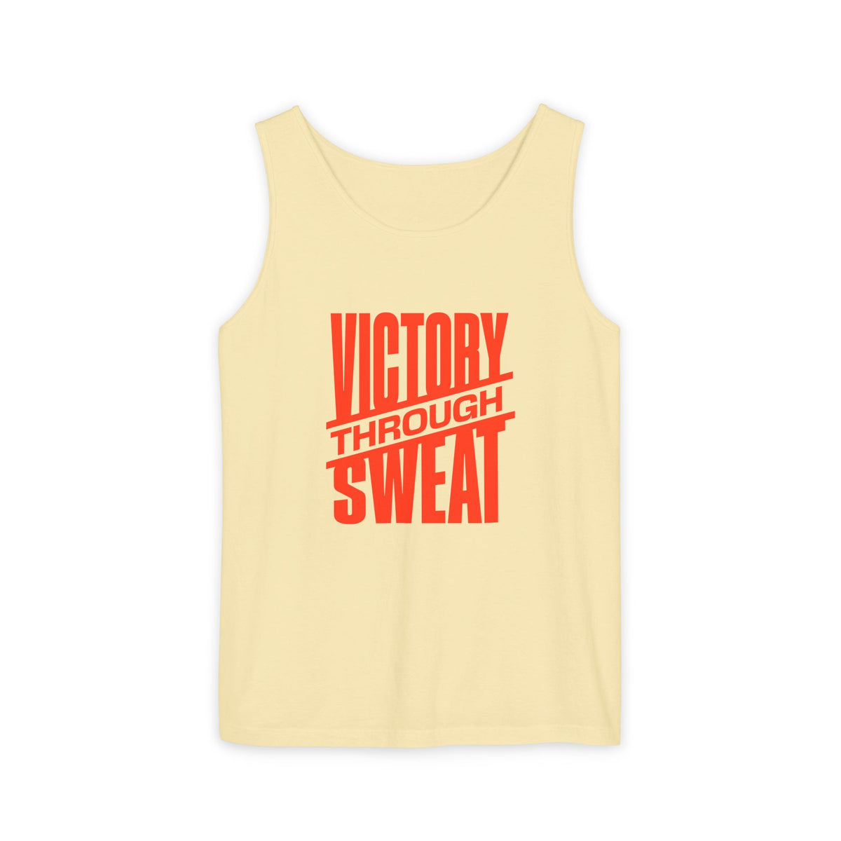 Victory Through Sweat Gym Tank Top for Active Wear Power every workout in the Victory Through Sweat Gym Tank Top for Active Wear, designed for breathable comfort, unrestricted movement, and bold style. Train harder in the Victory Through Sweat Gym Tank Top for Active Wear, combining a lightweight feel, easy mobility, and gym-ready confidence. Buy Victory Through Sweat Gym Tank Top for Active Wear—your go-to layer for intense training, everyday comfort, and standout motivation.