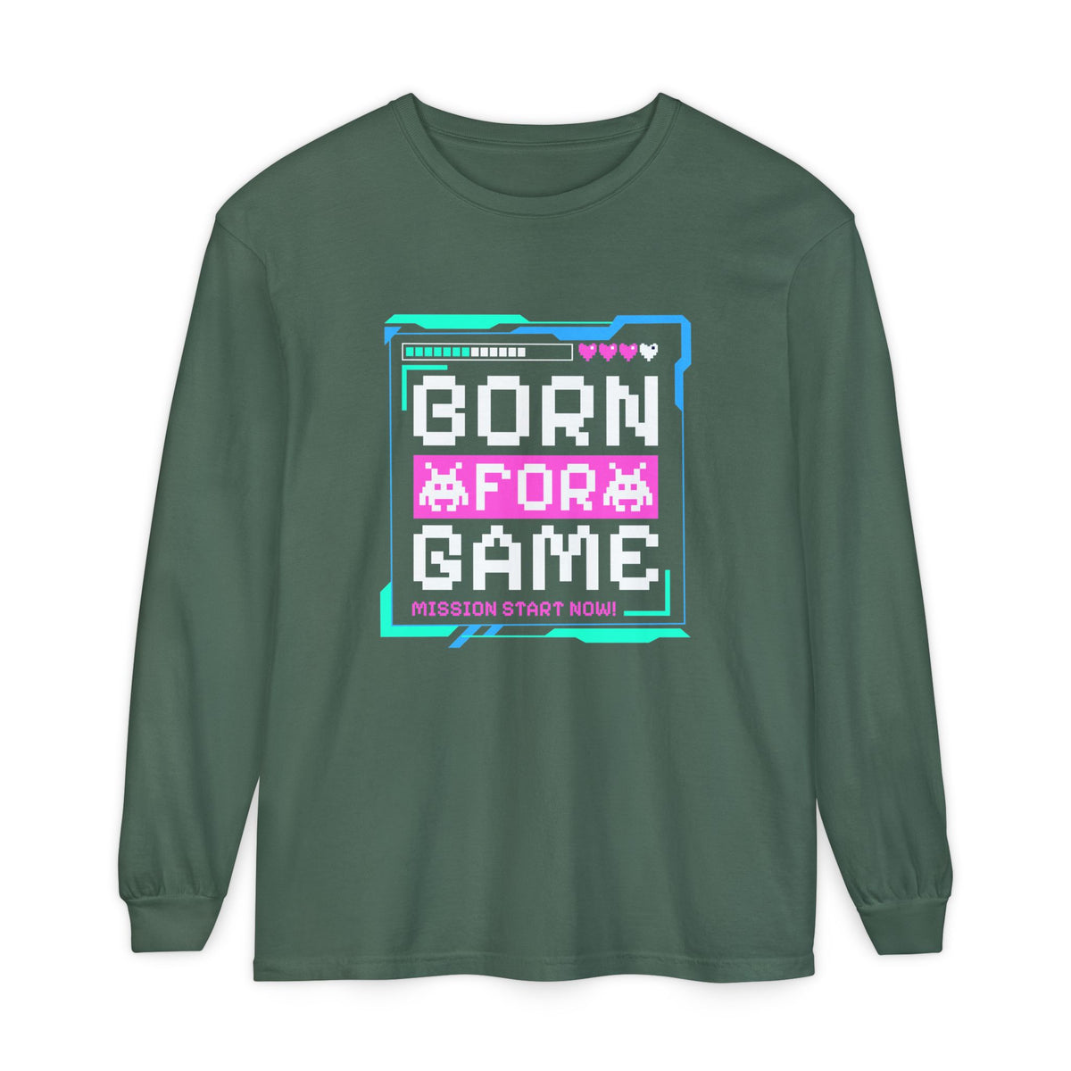 Shop Retro Typography Born For Game Long Sleeve T-Shirt Casual Wear, a bold throwback style made for gamers, casual wear, and everyday comfort. Level up your wardrobe with the Retro Typography Born For Game Long Sleeve T-Shirt, featuring vintage-inspired gamer style and all-day comfort. Buy Retro Typography Born For Game Long Sleeve T-Shirt—a standout vintage gaming look for relaxed outfits, gifts, and daily wear.