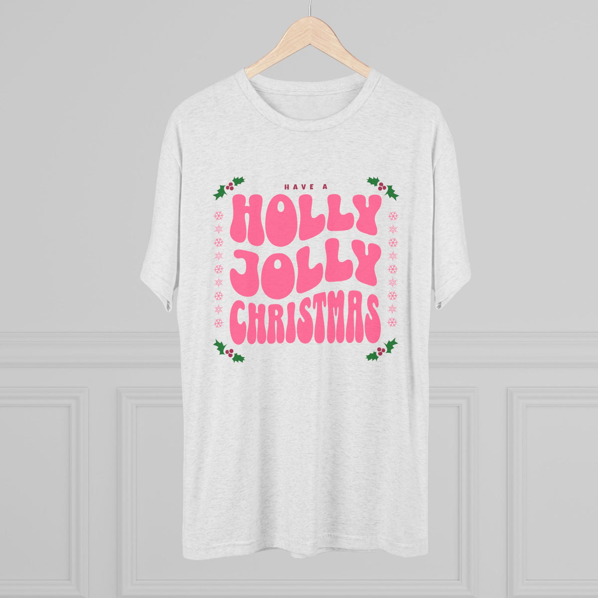 Holly Jolly Christmas Unisex Tri-Blend Crew Tee Festive Wear Celebrate in the Holly Jolly Christmas Unisex Tri-Blend Crew Tee Festive Wear—a soft, stylish holiday tee for parties, gifting, and cozy moments. Bring festive cheer to your wardrobe with the Holly Jolly Christmas Unisex Tri-Blend Crew Tee Festive Wear. Enjoy comfort all season long. Shop the Holly Jolly Christmas Unisex Tri-Blend Crew Tee Festive Wear, with a soft feel and cheerful holiday style for every celebration.