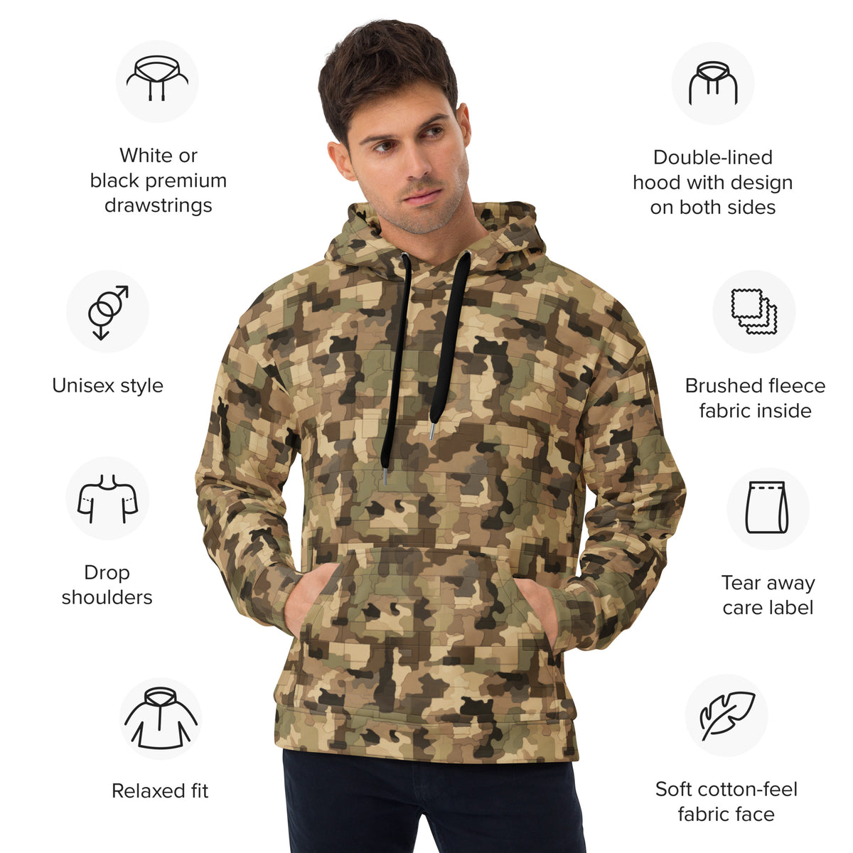 Shop the Bold Woodland Camo Pattern Hoodie for Casual Wear, designed for comfort, standout style, and easy everyday layering. Elevate your wardrobe with the Bold Woodland Camo Pattern Hoodie for Casual Wear, combining cozy comfort with bold outdoor-inspired appeal. Buy Bold Woodland Camo Pattern Hoodie for Casual Wear—a comfortable, versatile layer for rugged, laid-back style.