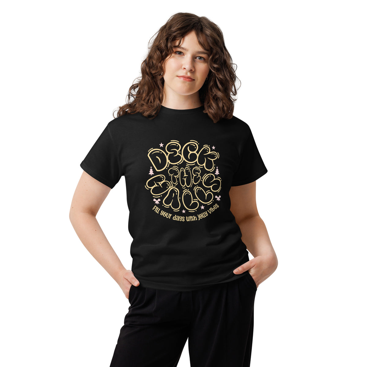 Shop a Deck The Halls Christmas T-Shirt for Festive Wear and bring merry comfort, classic holiday charm, and festive spirit to every gathering. Celebrate the season in a Deck The Halls Christmas T-Shirt for Festive Wear, featuring cheerful holiday style for parties and gifting. Make holiday outfits more memorable with a Deck The Halls Christmas T-Shirt for Festive Wear, perfect for cozy celebrations and gifts.