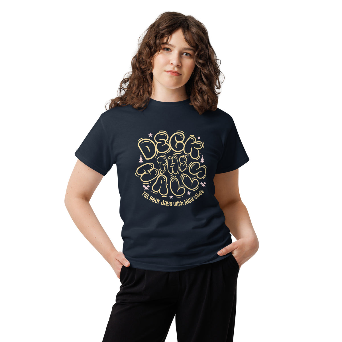 Shop a Deck The Halls Christmas T-Shirt for Festive Wear and bring merry comfort, classic holiday charm, and festive spirit to every gathering. Celebrate the season in a Deck The Halls Christmas T-Shirt for Festive Wear, featuring cheerful holiday style for parties and gifting. Make holiday outfits more memorable with a Deck The Halls Christmas T-Shirt for Festive Wear, perfect for cozy celebrations and gifts.