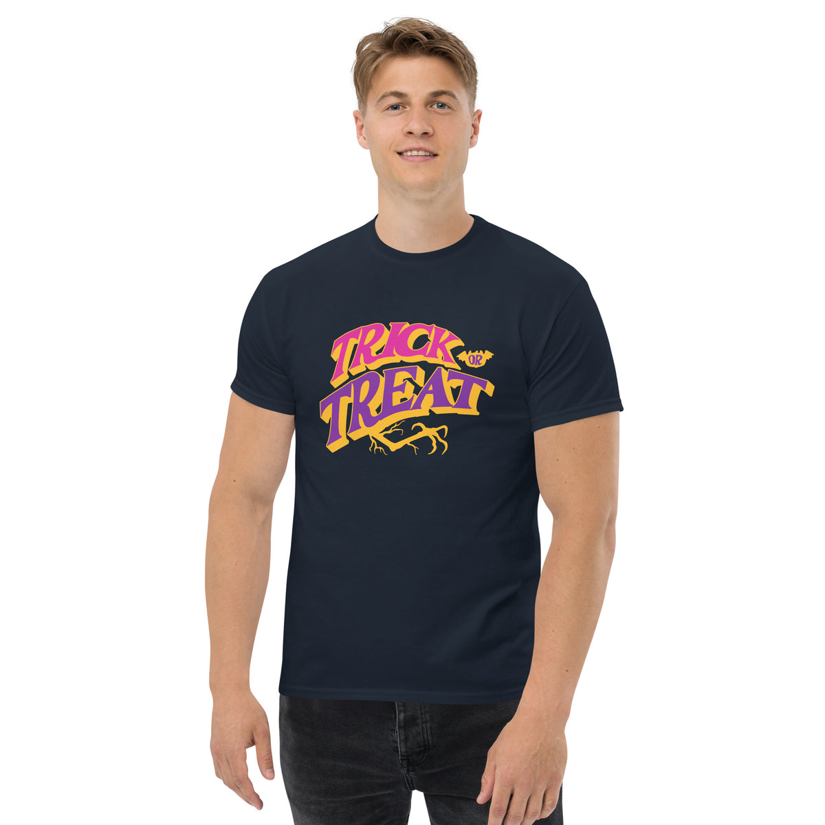 Buy Trick or Treat Halloween Graphic T-Shirt Casual Wear styles for festive comfort, playful looks, and spooky-season celebrations. Shop Trick or Treat Halloween Graphic T-Shirt Casual Wear for an easy, fun outfit that brings bold Halloween spirit to any gathering. Purchase Trick or Treat Halloween Graphic T-Shirt Casual Wear designs made for cozy fall days, costume parties, and festive everyday style.