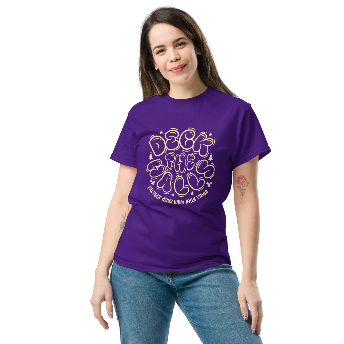Shop a Deck The Halls Christmas T-Shirt for Festive Wear and bring merry comfort, classic holiday charm, and festive spirit to every gathering. Celebrate the season in a Deck The Halls Christmas T-Shirt for Festive Wear, featuring cheerful holiday style for parties and gifting. Make holiday outfits more memorable with a Deck The Halls Christmas T-Shirt for Festive Wear, perfect for cozy celebrations and gifts.