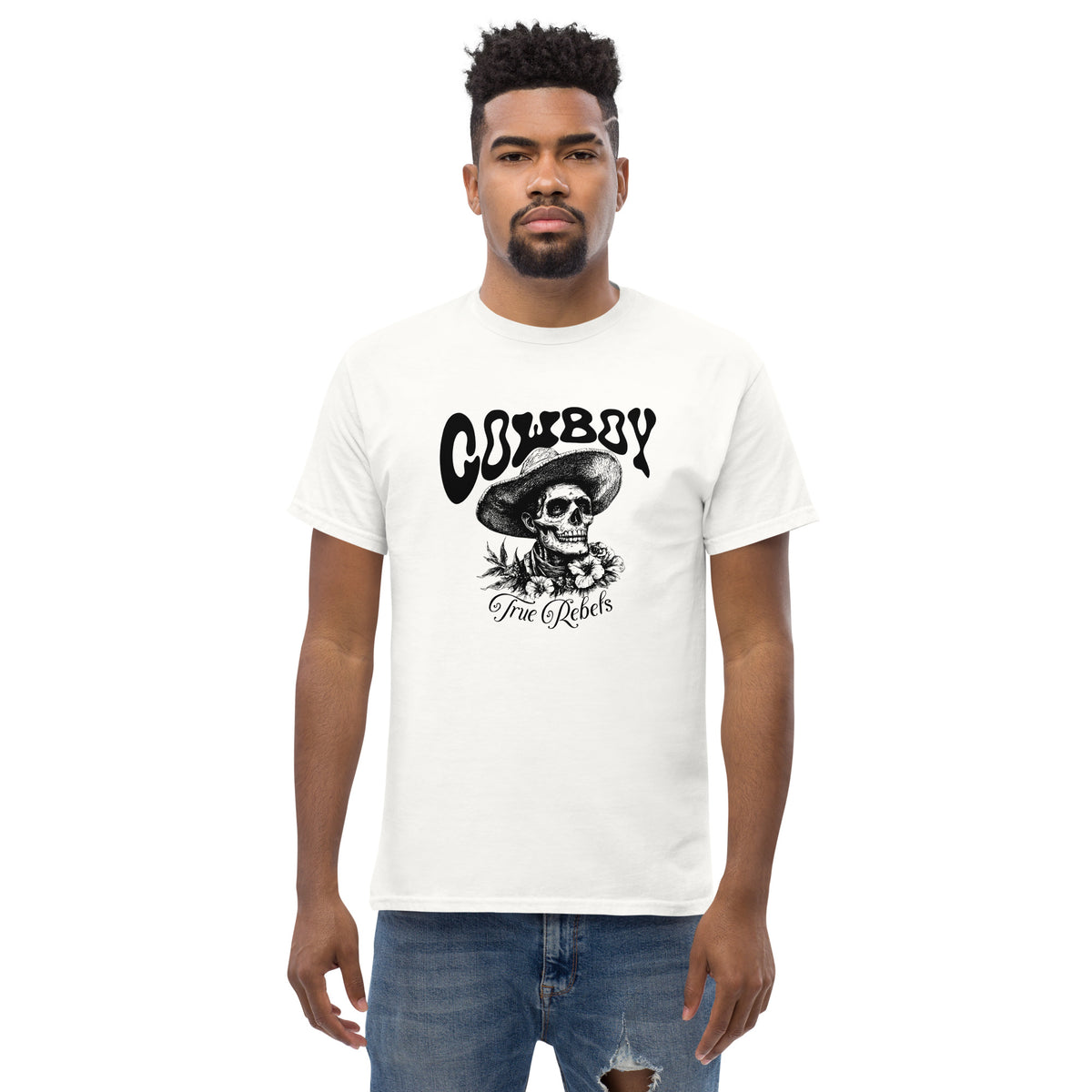 Vintage Cowboy Skull True Rebels Western T-Shirt Casual Wear Shop the Vintage Cowboy Skull True Rebels Western T-Shirt Casual Wear, featuring bold outlaw style, soft comfort, and everyday rebel appeal. Add Vintage Cowboy Skull True Rebels Western T-Shirt Casual Wear to your wardrobe for standout cowboy-inspired style and relaxed comfort. Buy Vintage Cowboy Skull True Rebels Western T-Shirt Casual Wear for a rugged graphic look that brings classic Western attitude to daily outfits.