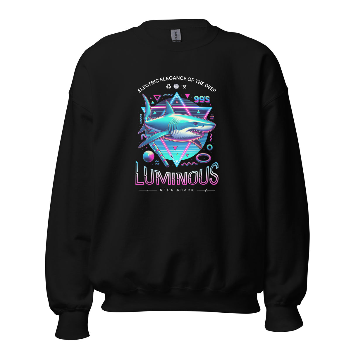 Shop the Vaporwave Luminous Neon Shark Crewneck Sweatshirt for a bold retro look with glowing shark graphics and vibrant streetwear flair. Make waves in a Vaporwave Luminous Neon Shark Crewneck Sweatshirt, blending retro neon style, cozy comfort, and standout ocean energy. Turn up your wardrobe with a Vaporwave Luminous Neon Shark Crewneck Sweatshirt—a cozy statement layer for neon, retro art, and shark fans.