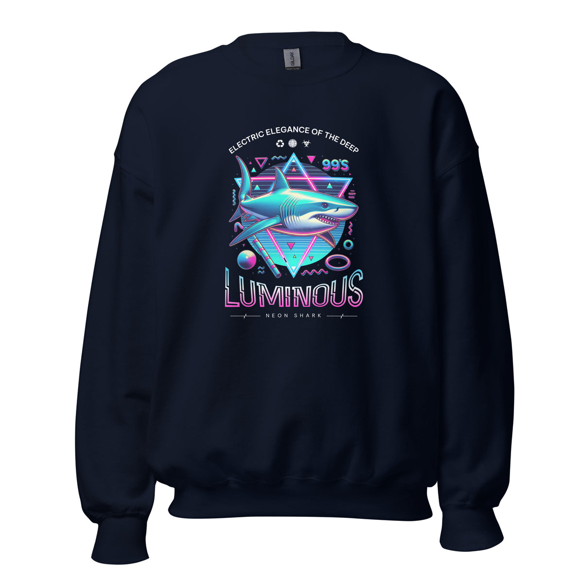 Shop the Vaporwave Luminous Neon Shark Crewneck Sweatshirt for a bold retro look with glowing shark graphics and vibrant streetwear flair. Make waves in a Vaporwave Luminous Neon Shark Crewneck Sweatshirt, blending retro neon style, cozy comfort, and standout ocean energy. Turn up your wardrobe with a Vaporwave Luminous Neon Shark Crewneck Sweatshirt—a cozy statement layer for neon, retro art, and shark fans.