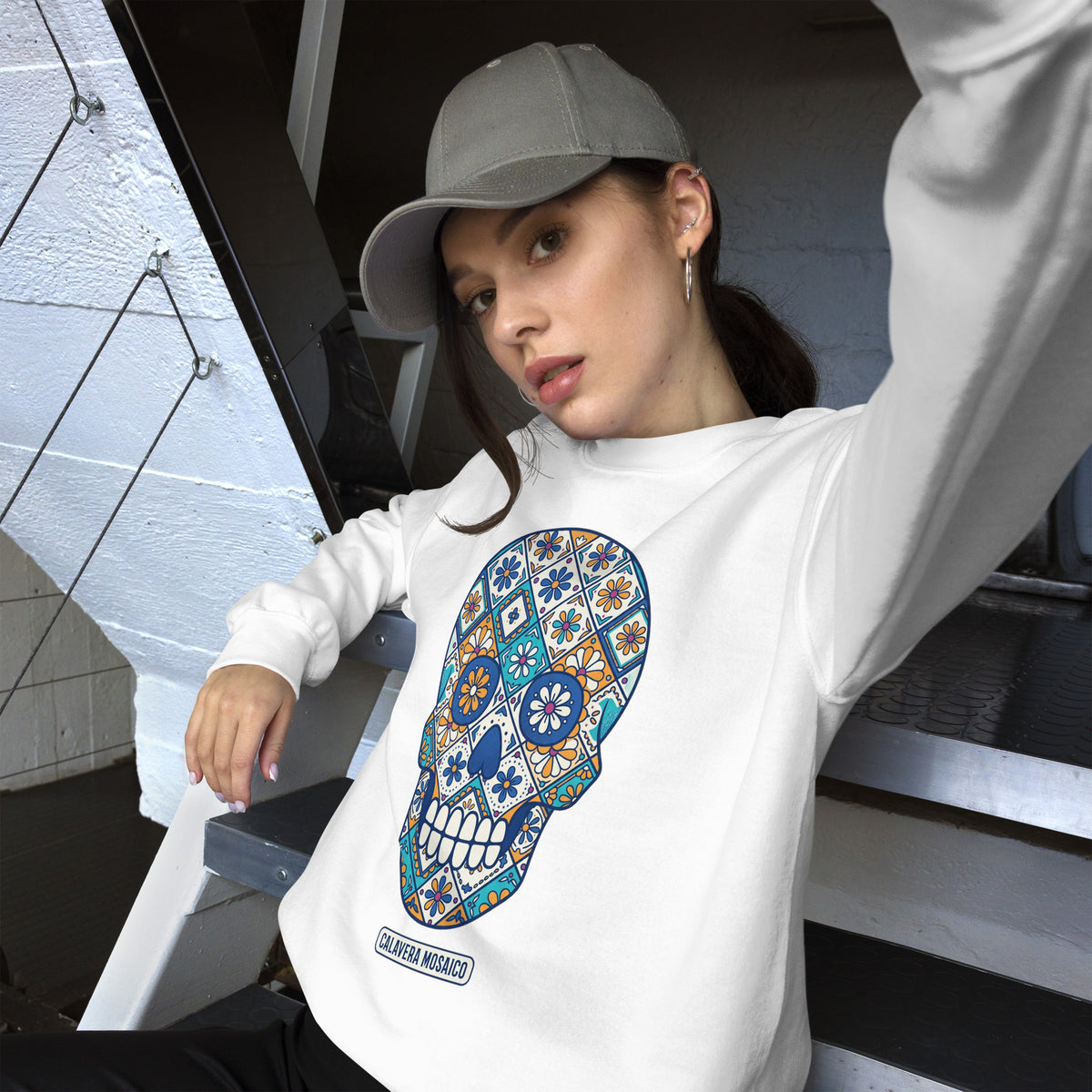 Colorful Mexican Sugar Skull Crewneck Sweatshirt Casual Wear Shop the Colorful Mexican Sugar Skull Crewneck Sweatshirt Casual Wear, featuring vibrant Día de los Muertos-inspired style for everyday comfort. Add vibrant personality to your wardrobe with Colorful Mexican Sugar Skull Crewneck Sweatshirt Casual Wear, made for standout everyday style. Buy Colorful Mexican Sugar Skull Crewneck Sweatshirt Casual Wear with bold, festive artwork—an easy statement piece for casual outfits.