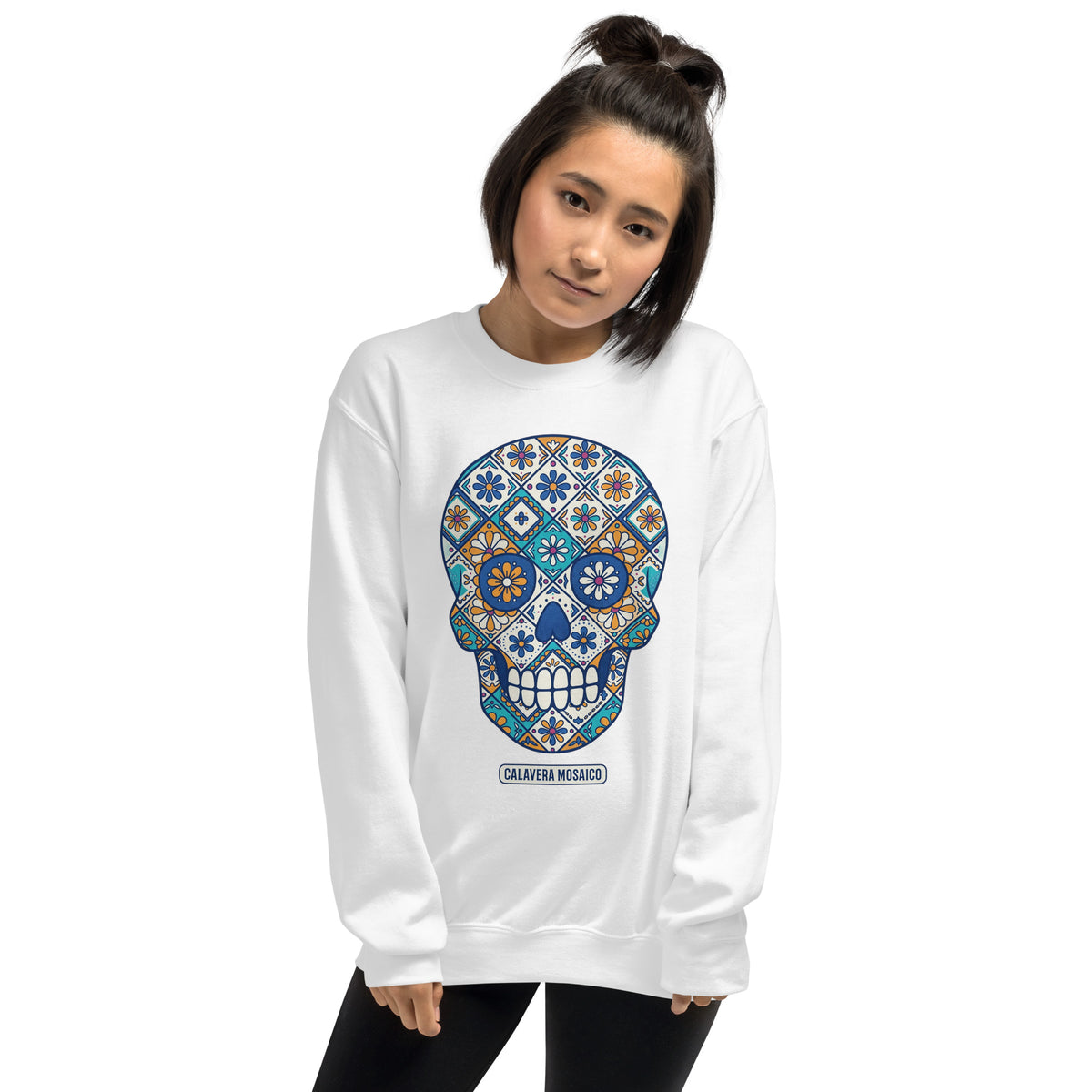 Colorful Mexican Sugar Skull Crewneck Sweatshirt Casual Wear Shop the Colorful Mexican Sugar Skull Crewneck Sweatshirt Casual Wear, featuring vibrant Día de los Muertos-inspired style for everyday comfort. Add vibrant personality to your wardrobe with Colorful Mexican Sugar Skull Crewneck Sweatshirt Casual Wear, made for standout everyday style. Buy Colorful Mexican Sugar Skull Crewneck Sweatshirt Casual Wear with bold, festive artwork—an easy statement piece for casual outfits.