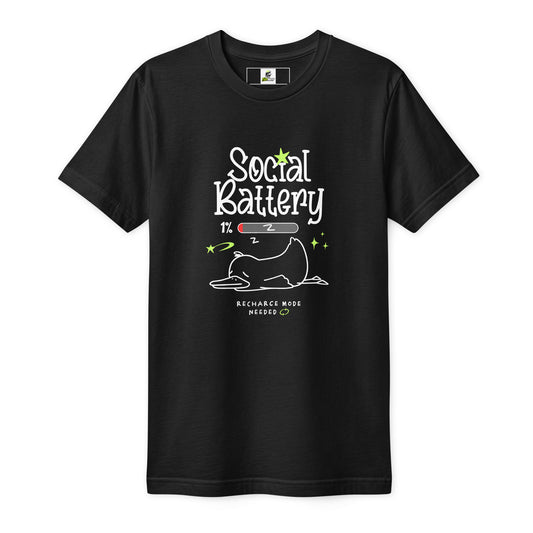 Social Battery Recharge Mode Sarcasm T-Shirt Casual Wear Make your mood clear with the Social Battery Recharge Mode Sarcasm T-Shirt—perfect for introverts, nap fans, and witty everyday outfits. Shop the Social Battery Recharge Mode Sarcasm T-Shirt, a funny, comfy tee for anyone who recharges best with space and silence. Social Battery Recharge Mode Sarcasm T-Shirt for introverts who need quiet time, humor, and a stylish way to set boundaries.