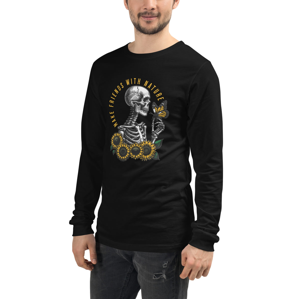 Skeleton and Nature Graphic Unisex Long Sleeve Tee Casual Wear Shop Skeleton Nature Graphic Unisex Long Sleeve Tee Casual Wear for a unique, comfortable layer that brings edgy nature-inspired style to any outfit. Elevate your wardrobe with Skeleton Nature Graphic Unisex Long Sleeve Tee Casual Wear—an eye-catching, versatile choice for relaxed daily looks. Buy Skeleton Nature Graphic Unisex Long Sleeve Tee Casual Wear, blending bold outdoor-inspired art with everyday comfort and style.