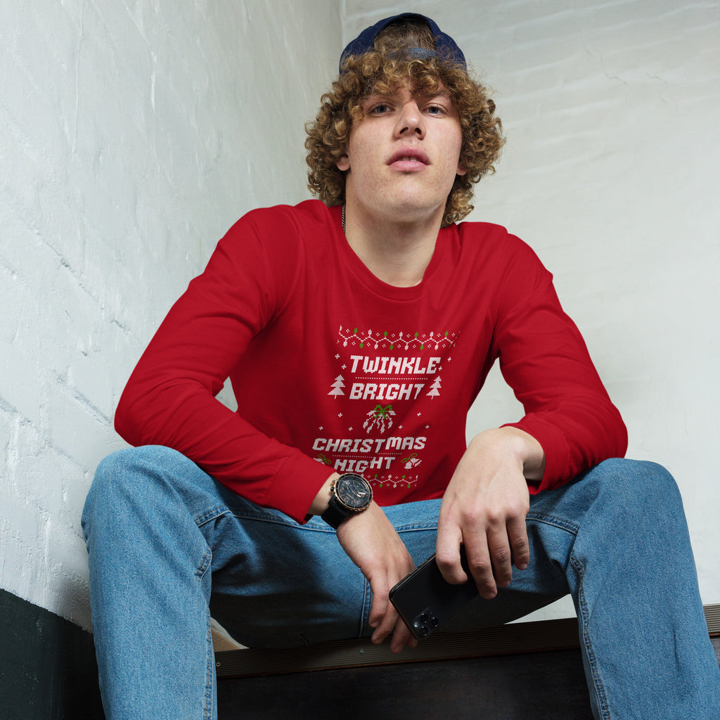 Twinkle Bright Christmas Night Long Sleeve Tee for Festive Wear Shop Twinkle Bright Christmas Night Long Sleeve Tee Festive Wear for a fun, comfortable holiday look made for parties, photos, and cozy nights. Celebrate the season in the Twinkle Bright Christmas Night Long Sleeve Tee Festive Wear, a cozy, cheerful choice for holiday gatherings. Add sparkle to seasonal style with Twinkle Bright Christmas Night Long Sleeve Tee Festive Wear—perfect for festive events and gifting.