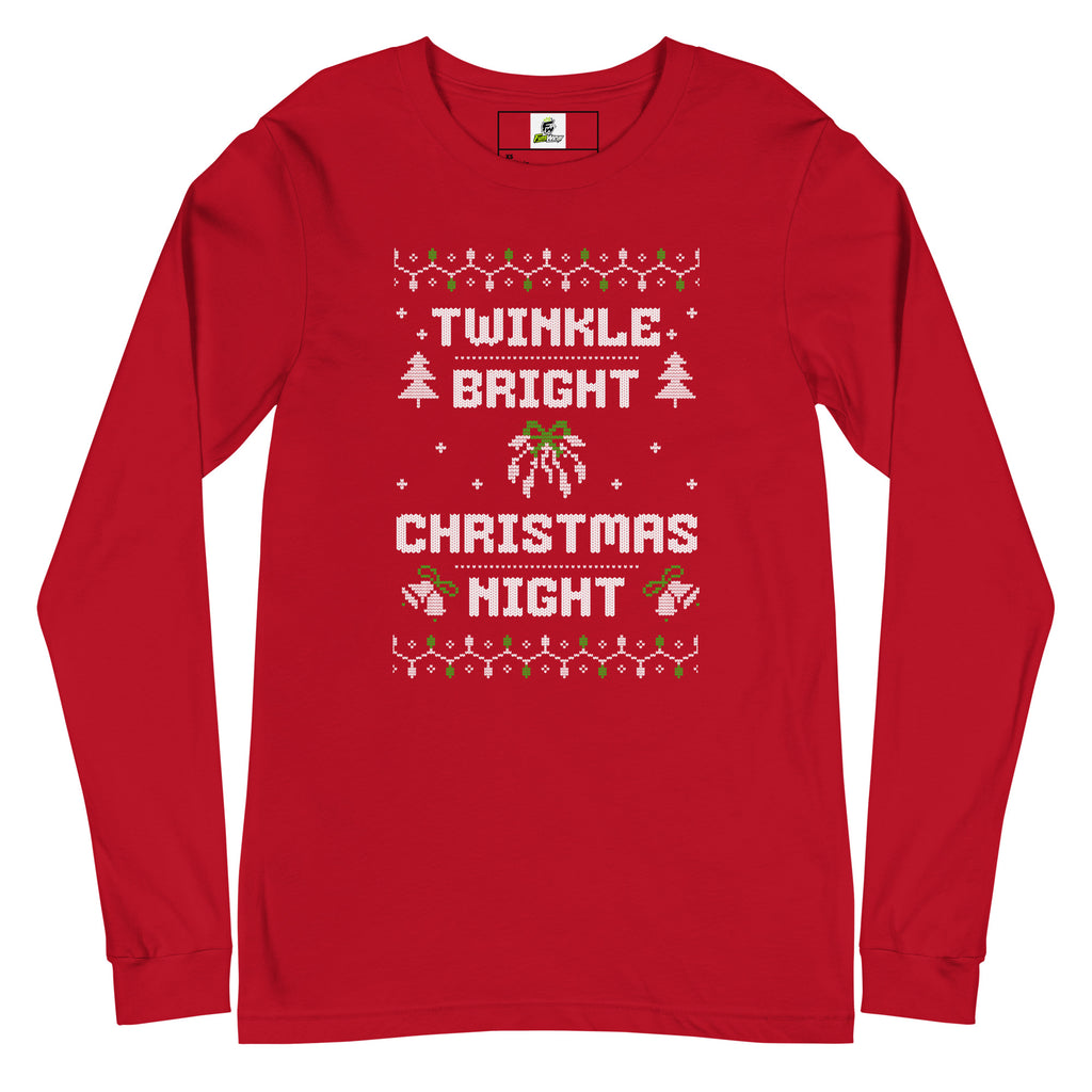 Twinkle Bright Christmas Night Long Sleeve Tee for Festive Wear Shop Twinkle Bright Christmas Night Long Sleeve Tee Festive Wear for a fun, comfortable holiday look made for parties, photos, and cozy nights. Celebrate the season in the Twinkle Bright Christmas Night Long Sleeve Tee Festive Wear, a cozy, cheerful choice for holiday gatherings. Add sparkle to seasonal style with Twinkle Bright Christmas Night Long Sleeve Tee Festive Wear—perfect for festive events and gifting.