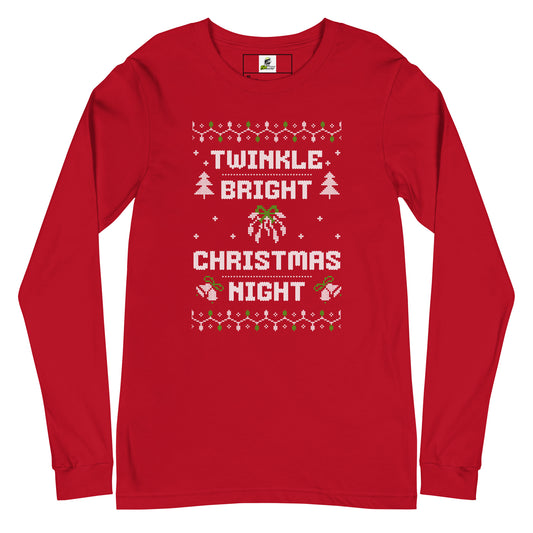 Twinkle Bright Christmas Night Long Sleeve Tee for Festive Wear Shop Twinkle Bright Christmas Night Long Sleeve Tee Festive Wear for a fun, comfortable holiday look made for parties, photos, and cozy nights. Celebrate the season in the Twinkle Bright Christmas Night Long Sleeve Tee Festive Wear, a cozy, cheerful choice for holiday gatherings. Add sparkle to seasonal style with Twinkle Bright Christmas Night Long Sleeve Tee Festive Wear—perfect for festive events and gifting.