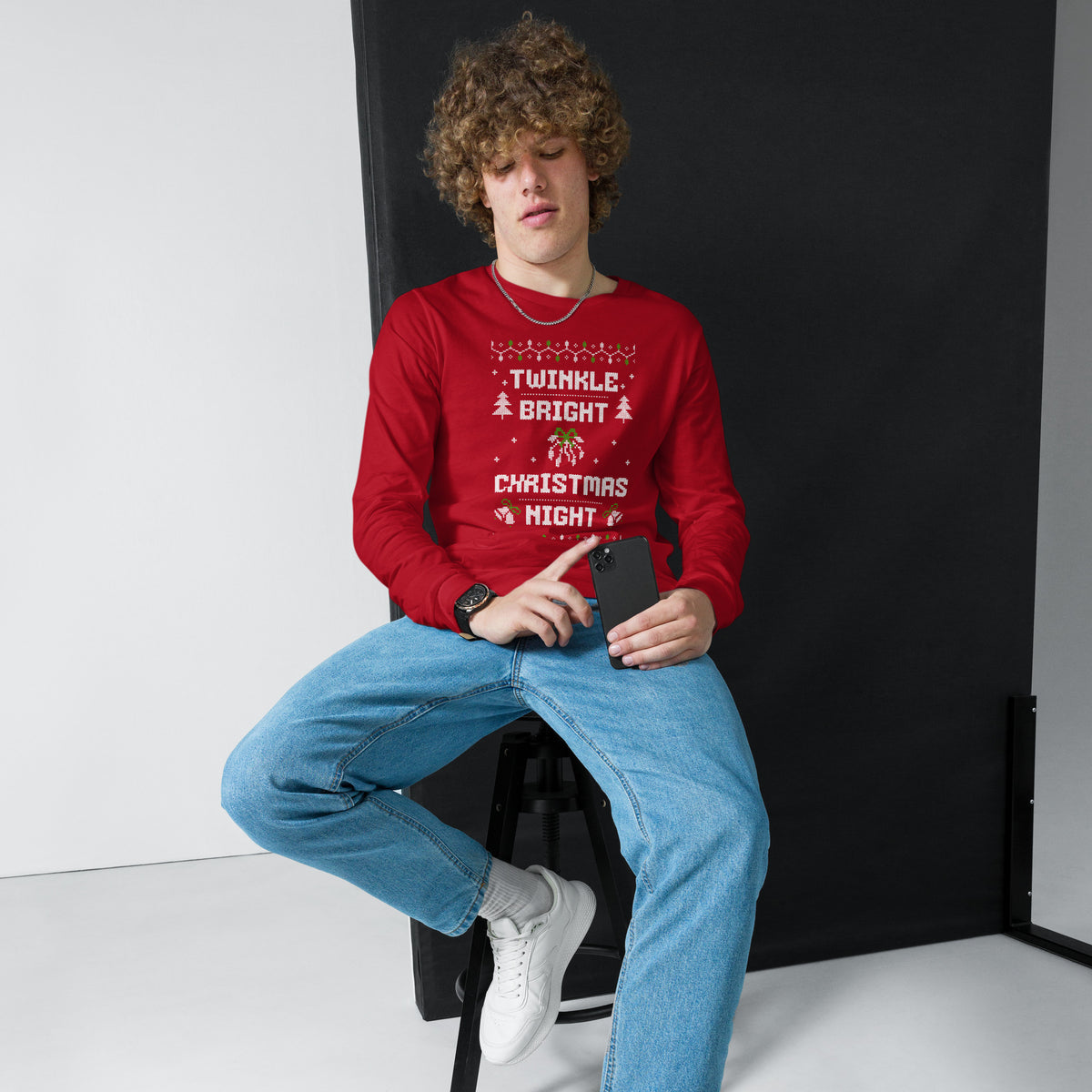 Twinkle Bright Christmas Night Long Sleeve Tee for Festive Wear Shop Twinkle Bright Christmas Night Long Sleeve Tee Festive Wear for a fun, comfortable holiday look made for parties, photos, and cozy nights. Celebrate the season in the Twinkle Bright Christmas Night Long Sleeve Tee Festive Wear, a cozy, cheerful choice for holiday gatherings. Add sparkle to seasonal style with Twinkle Bright Christmas Night Long Sleeve Tee Festive Wear—perfect for festive events and gifting.