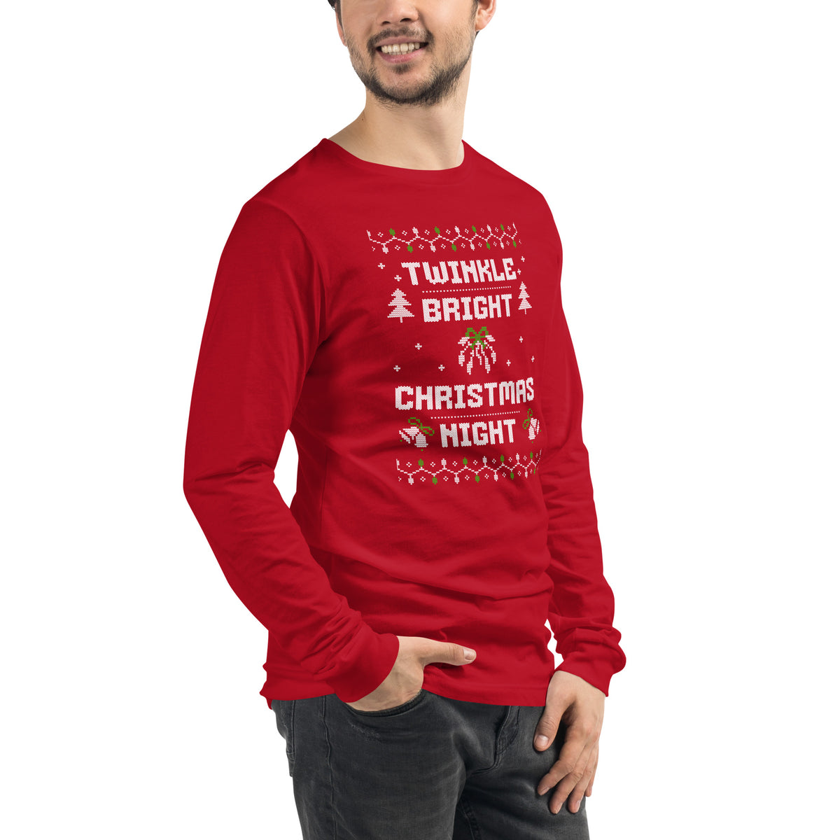 Twinkle Bright Christmas Night Long Sleeve Tee for Festive Wear Shop Twinkle Bright Christmas Night Long Sleeve Tee Festive Wear for a fun, comfortable holiday look made for parties, photos, and cozy nights. Celebrate the season in the Twinkle Bright Christmas Night Long Sleeve Tee Festive Wear, a cozy, cheerful choice for holiday gatherings. Add sparkle to seasonal style with Twinkle Bright Christmas Night Long Sleeve Tee Festive Wear—perfect for festive events and gifting.