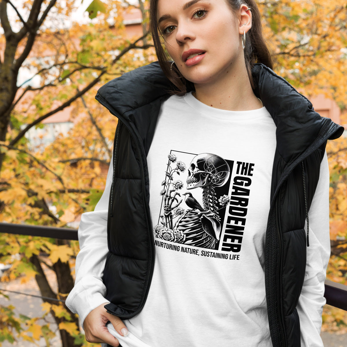 Gardener Skeleton Nature Unisex Long Sleeve Tee Casual Wear Refresh your wardrobe with Gardener Skeleton Nature Unisex Long Sleeve Tee Casual Wear, made for casual comfort and nature-inspired style. Shop the Gardener Skeleton Nature Unisex Long Sleeve Tee Casual Wear, a soft, versatile layer for plant lovers and everyday style. Buy Gardener Skeleton Nature Unisex Long Sleeve Tee Casual Wear—an eye-catching, comfortable top for gardening fans and relaxed days.