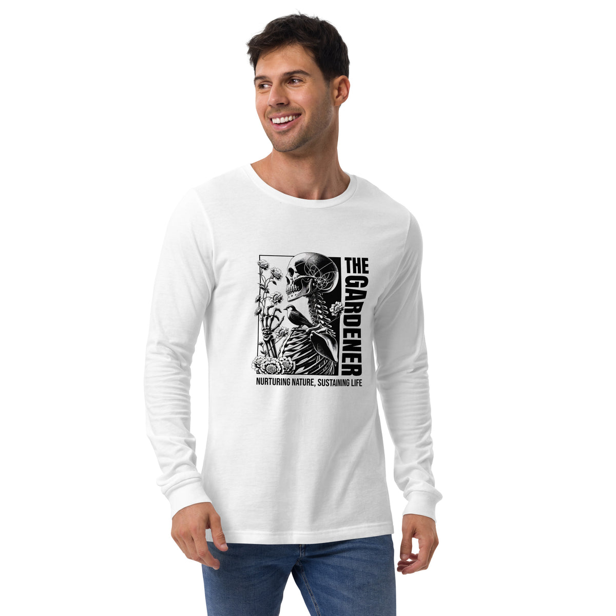 Gardener Skeleton Nature Unisex Long Sleeve Tee Casual Wear Refresh your wardrobe with Gardener Skeleton Nature Unisex Long Sleeve Tee Casual Wear, made for casual comfort and nature-inspired style. Shop the Gardener Skeleton Nature Unisex Long Sleeve Tee Casual Wear, a soft, versatile layer for plant lovers and everyday style. Buy Gardener Skeleton Nature Unisex Long Sleeve Tee Casual Wear—an eye-catching, comfortable top for gardening fans and relaxed days.