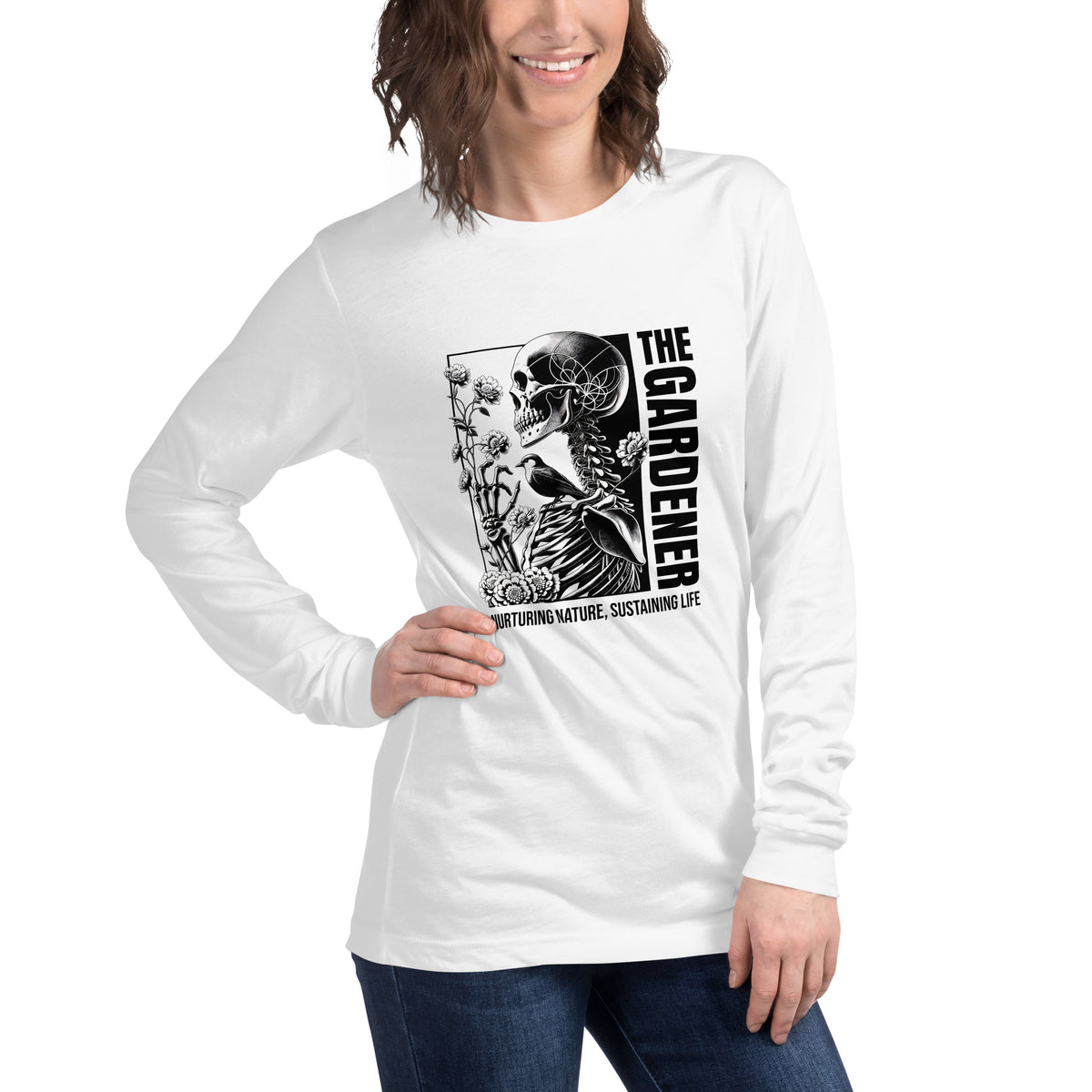 Gardener Skeleton Nature Unisex Long Sleeve Tee Casual Wear Refresh your wardrobe with Gardener Skeleton Nature Unisex Long Sleeve Tee Casual Wear, made for casual comfort and nature-inspired style. Shop the Gardener Skeleton Nature Unisex Long Sleeve Tee Casual Wear, a soft, versatile layer for plant lovers and everyday style. Buy Gardener Skeleton Nature Unisex Long Sleeve Tee Casual Wear—an eye-catching, comfortable top for gardening fans and relaxed days.