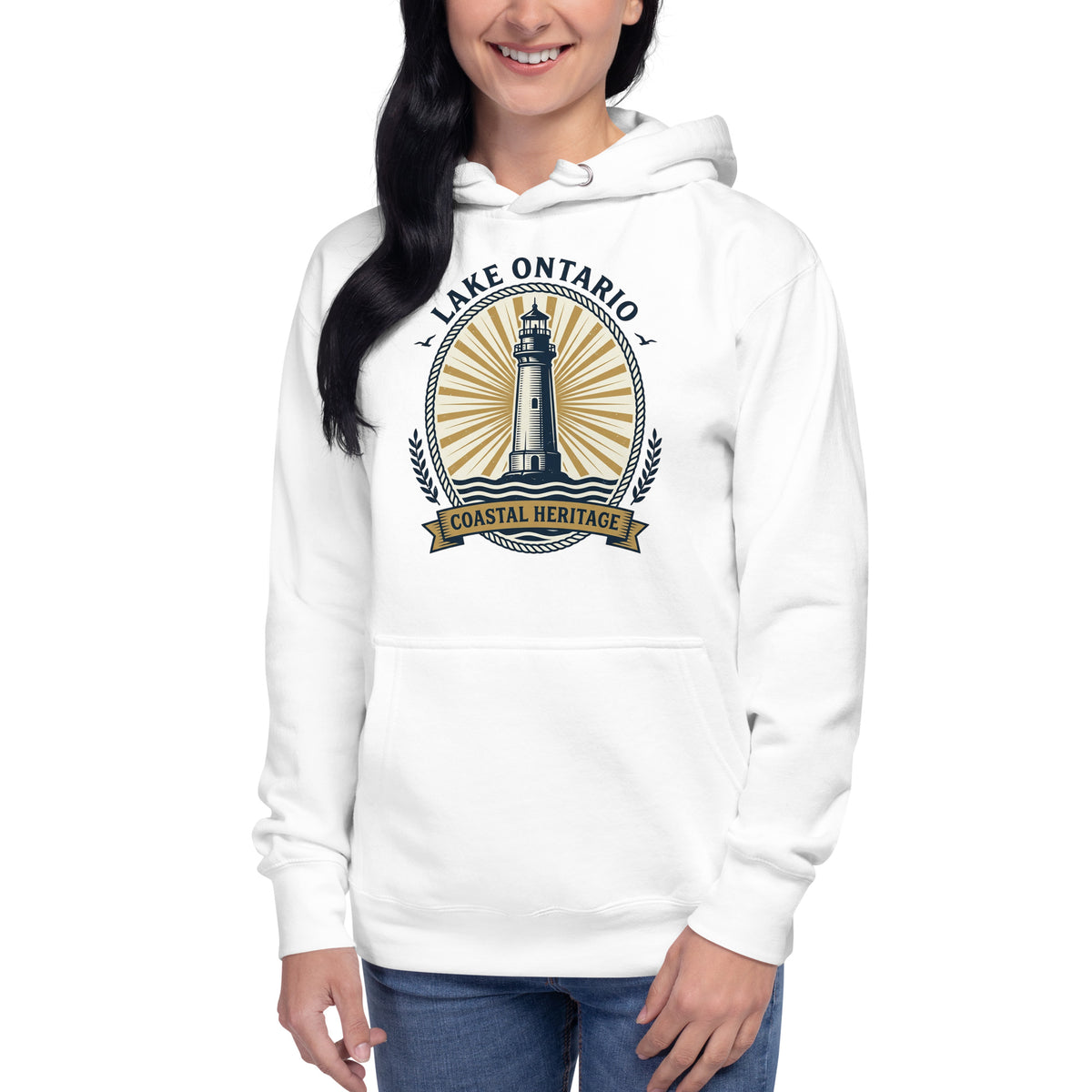 Lake Ontario Coastal Heritage Lighthouse Hoodie Casual Wear Shop the Lake Ontario Coastal Heritage Lighthouse Hoodie for comfortable everyday warmth and a timeless design inspired by Great Lakes history. Celebrate shoreline history with the Lake Ontario Coastal Heritage Lighthouse Hoodie, a cozy layer for maritime enthusiasts and coastal explorers. Buy Lake Ontario Coastal Heritage Lighthouse Hoodie, blending soft comfort with a classic tribute to Ontario's iconic waterfront.
