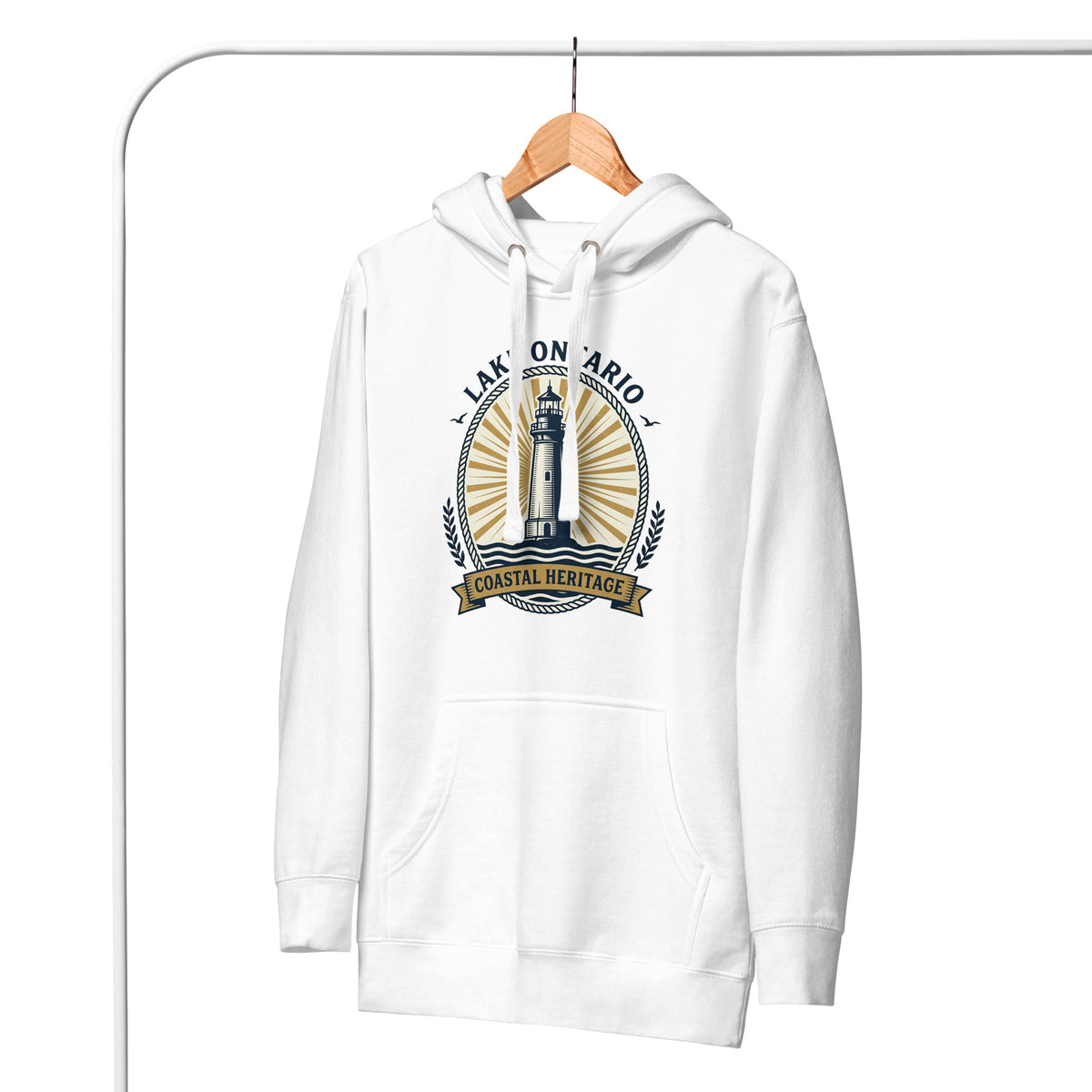 Lake Ontario Coastal Heritage Lighthouse Hoodie Casual Wear Shop the Lake Ontario Coastal Heritage Lighthouse Hoodie for comfortable everyday warmth and a timeless design inspired by Great Lakes history. Celebrate shoreline history with the Lake Ontario Coastal Heritage Lighthouse Hoodie, a cozy layer for maritime enthusiasts and coastal explorers. Buy Lake Ontario Coastal Heritage Lighthouse Hoodie, blending soft comfort with a classic tribute to Ontario's iconic waterfront.