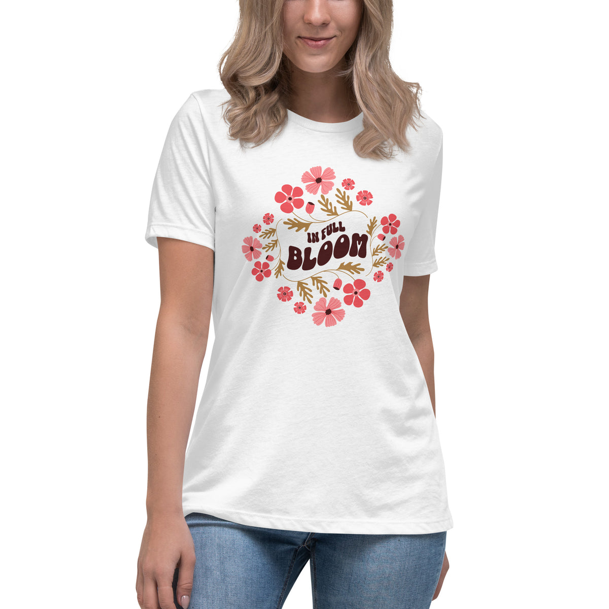 In Full Bloom Floral Women's Relaxed T-Shirt Casual Wear Refresh your everyday wardrobe with the In Full Bloom Floral Women's Relaxed T-Shirt Casual Wear—soft, stylish comfort for any day. Shop the In Full Bloom Floral Women's Relaxed T-Shirt Casual Wear for breathable comfort, a flattering relaxed fit, and effortless style. Buy the In Full Bloom Floral Women's Relaxed T-Shirt Casual Wear, featuring an easy fit and floral charm for casual outfits.